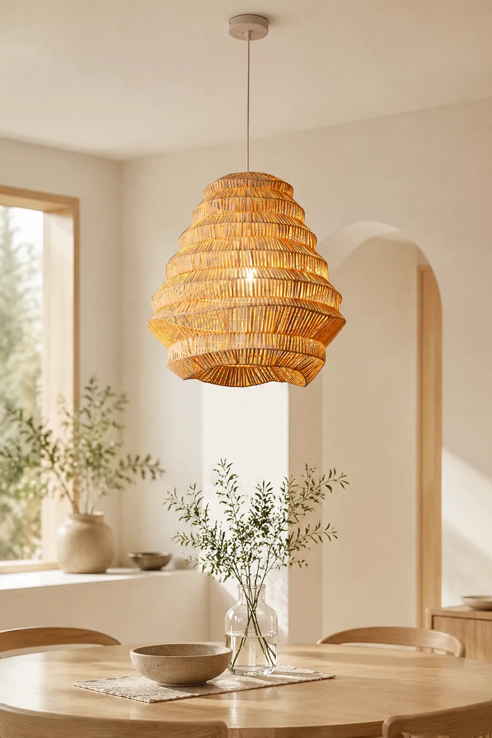 Bamboo Spiral Pendant Lamp - Lumpaz