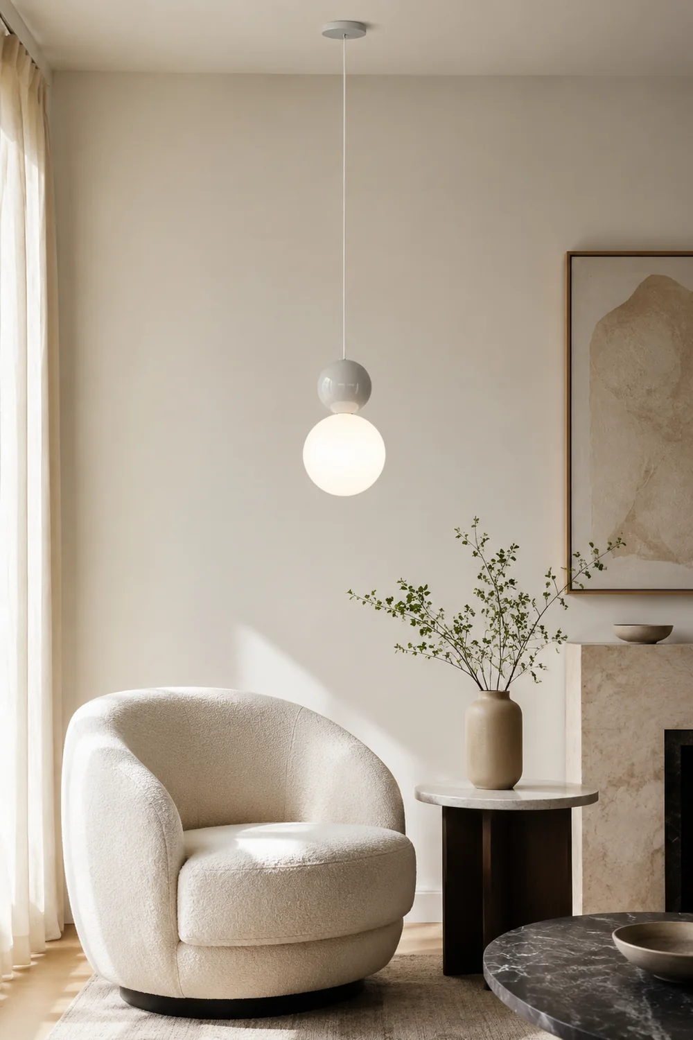 Acrylic Two Ball Pendant Light - Lumpaz