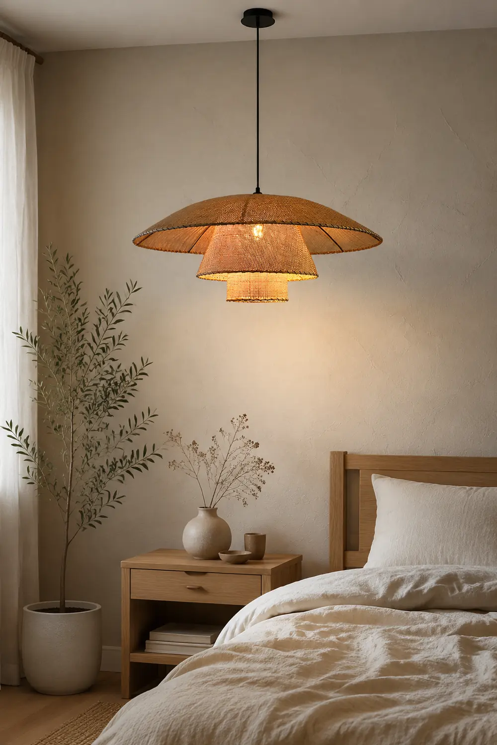 Hat Weave Rattan Pendant Lamp - Lumpaz