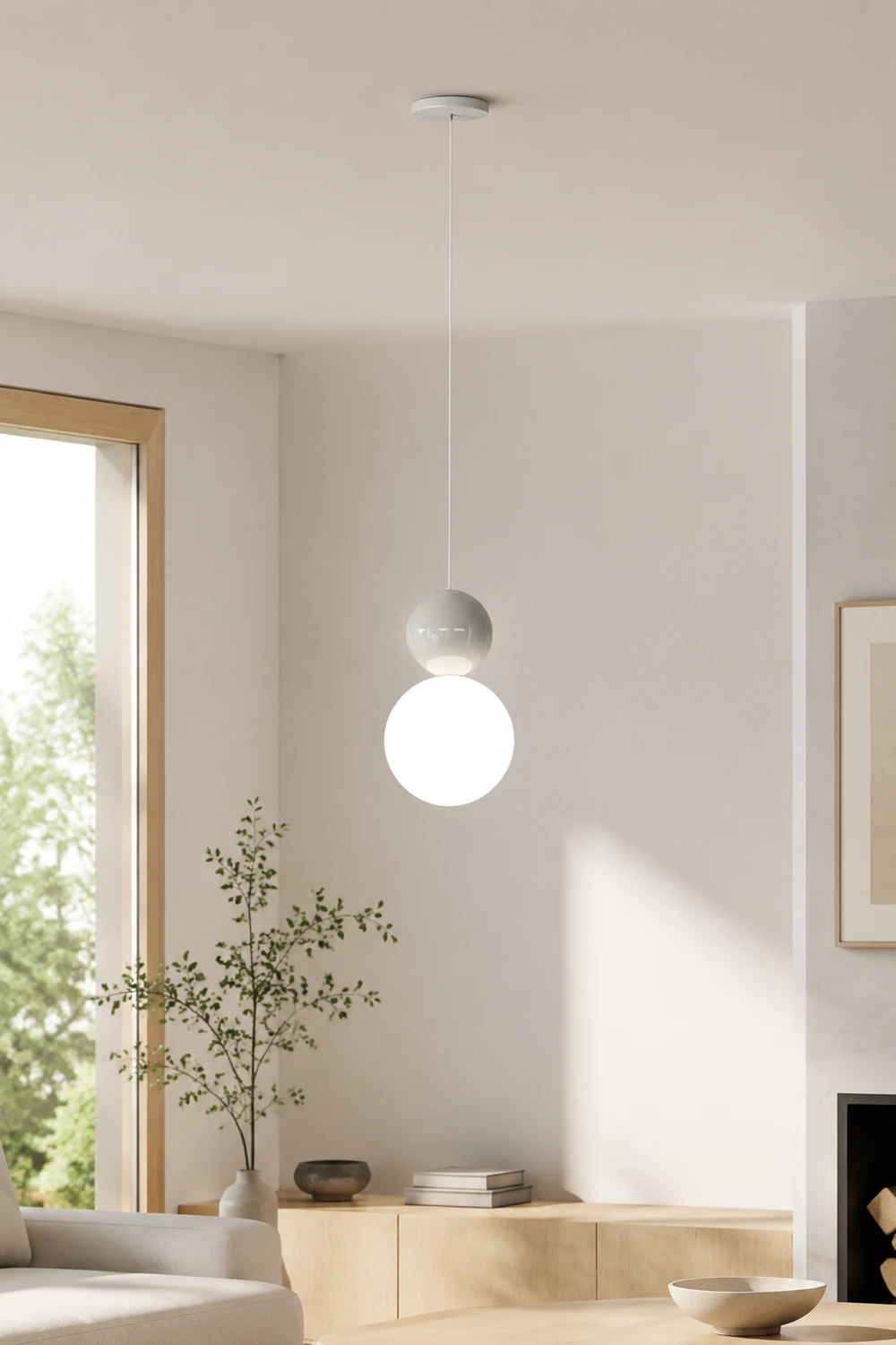 Acrylic Two Ball Pendant Light - Lumpaz