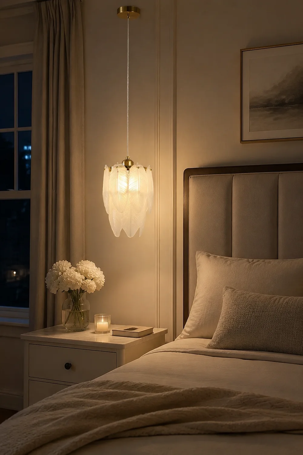 Glass Feather Pendant Light - Lumpaz