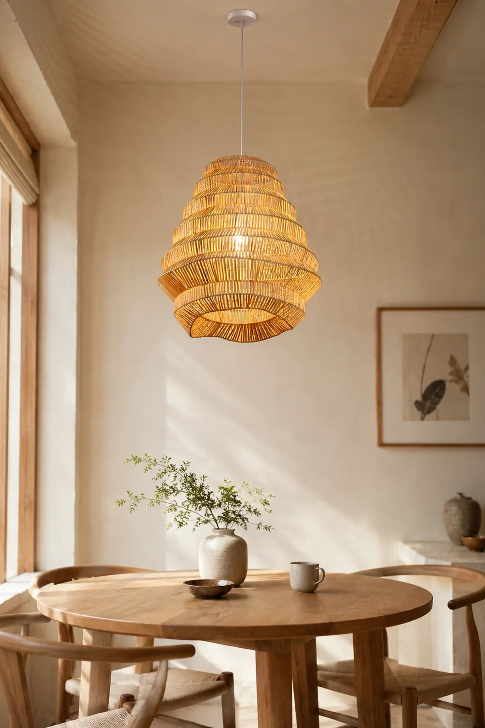 Bamboo Spiral Pendant Lamp - Lumpaz