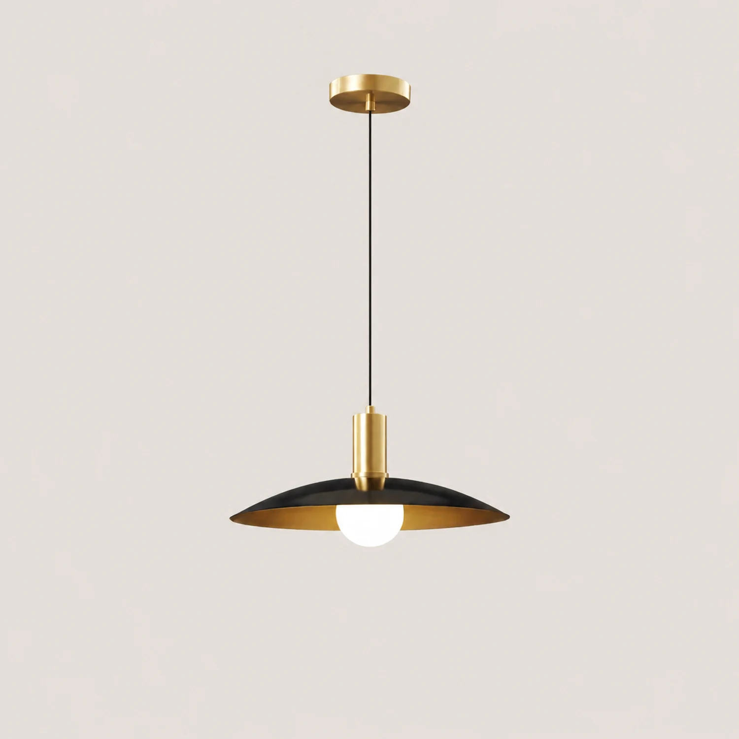 Brass Flared Pendant Lamp - Lumpaz