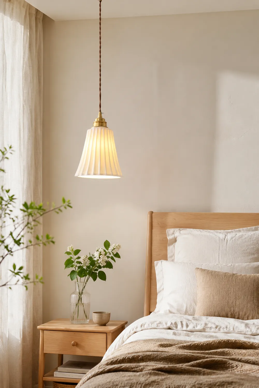 Trumpet Ceramic Pendant Light - Lumpaz
