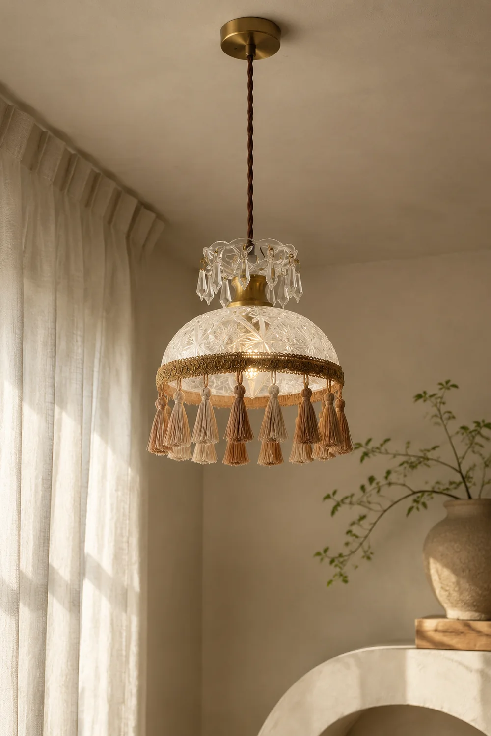 Bowl Tassel Pendant Light - Lumpaz
