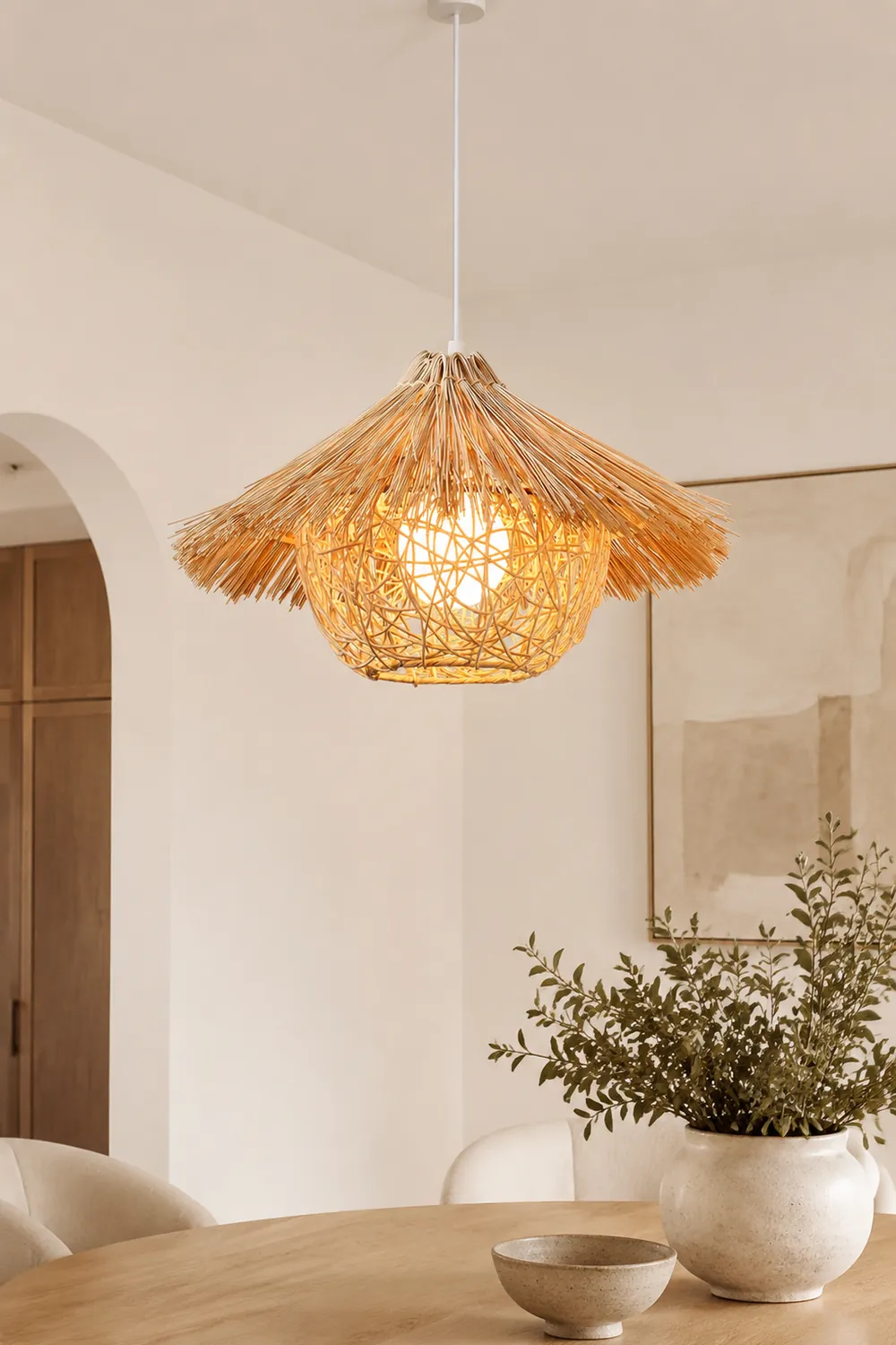 Straw Hat Pendant Light - Lumpaz