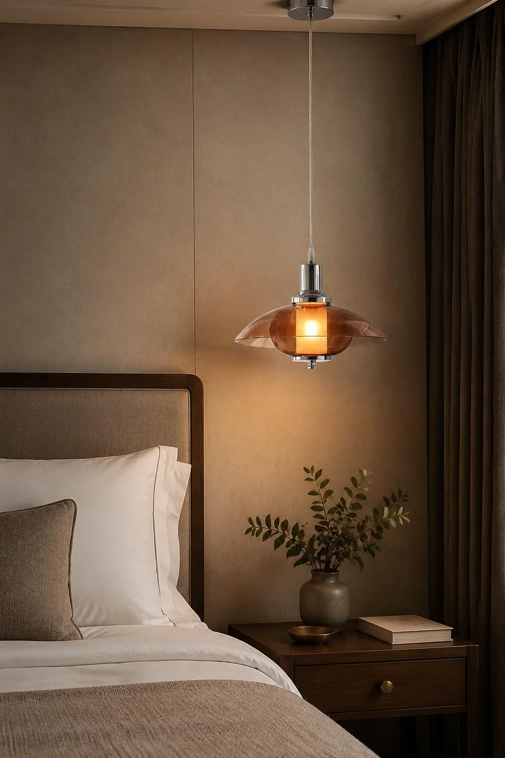 Flying Saucer Chrome Pendant Light - Lumpaz