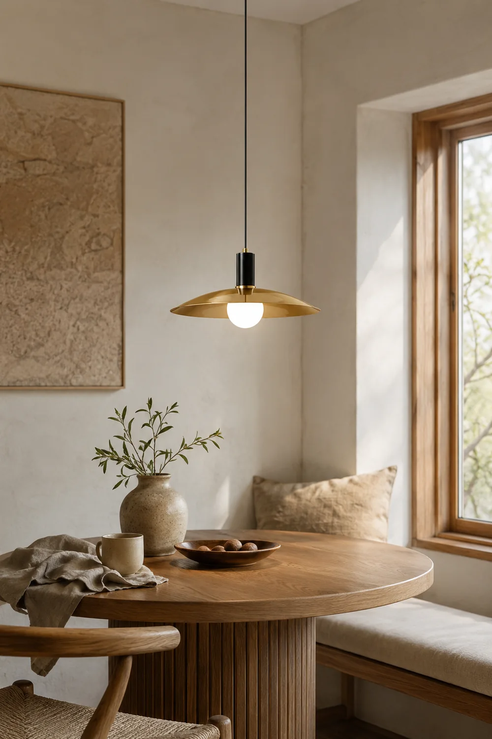 Brass Flared Pendant Lamp - Lumpaz