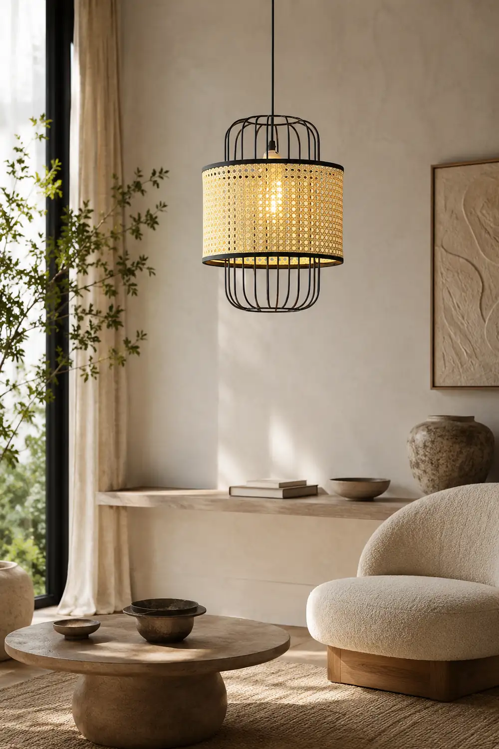 Rattan Aru Pendant Lamp - Lumpaz