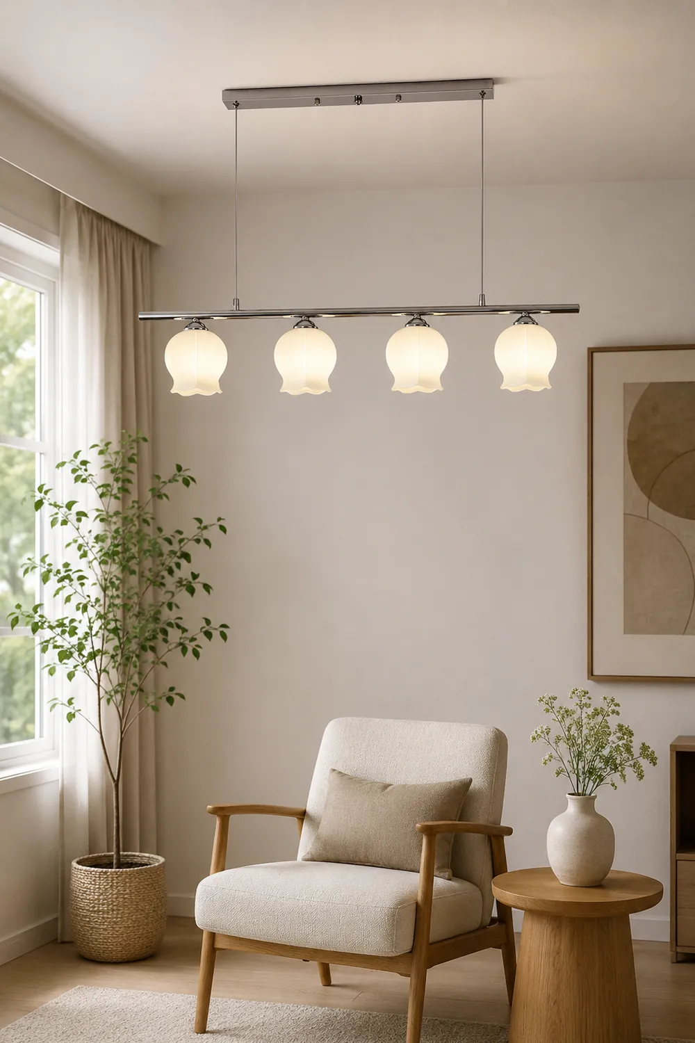 Floral Glass Modern Pendant Lamp - Lumpaz