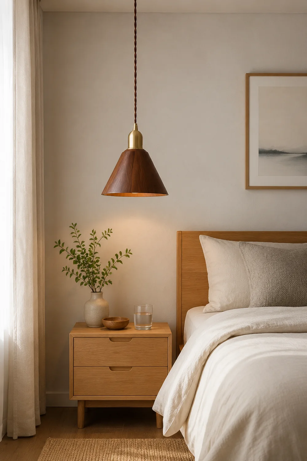 Lyfa Walnut Pendant Light - Lumpaz