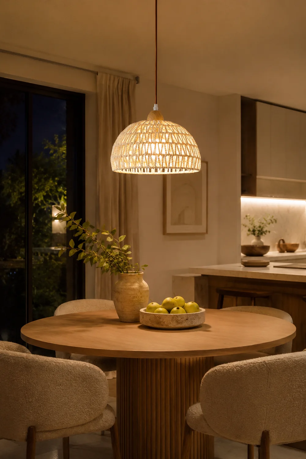 Rattan Arch Pendant Lamp - Lumpaz