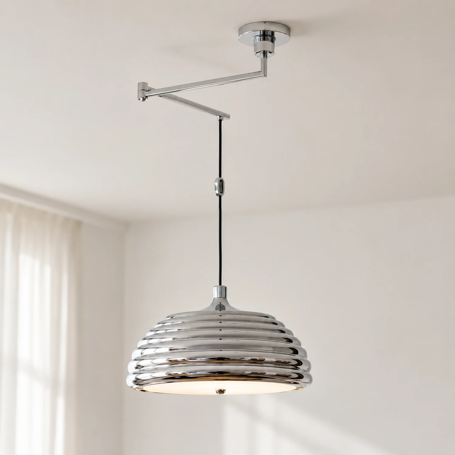 Saturno Chrome Pendant Lamp - Lumpaz
