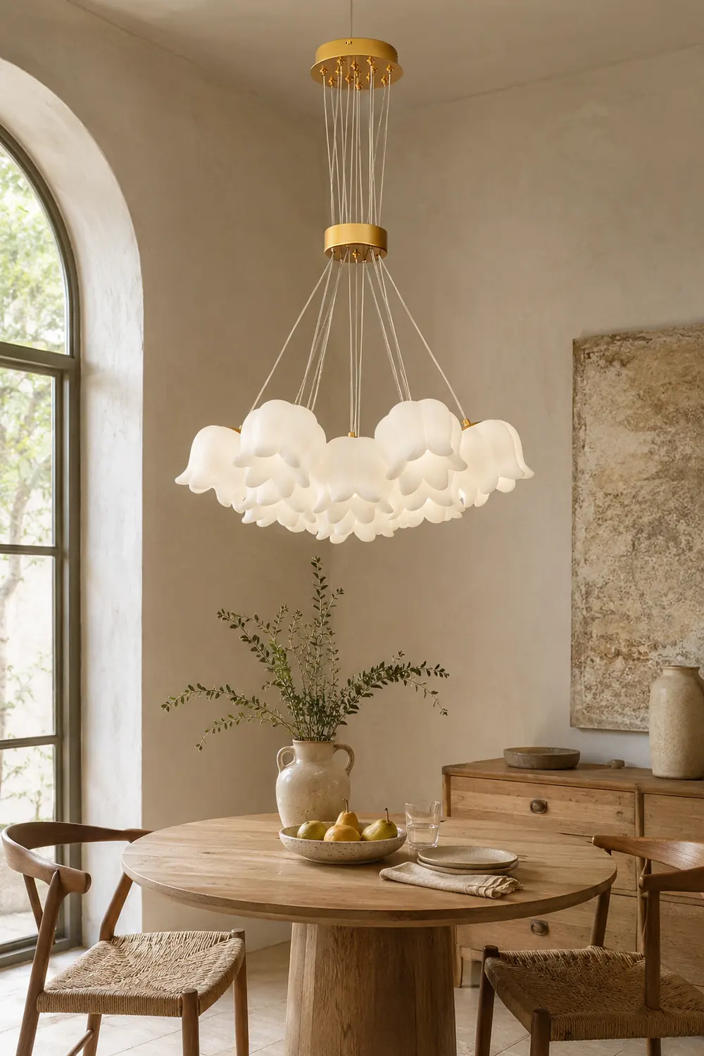 Elegant Floral Pendant Light - Lumpaz
