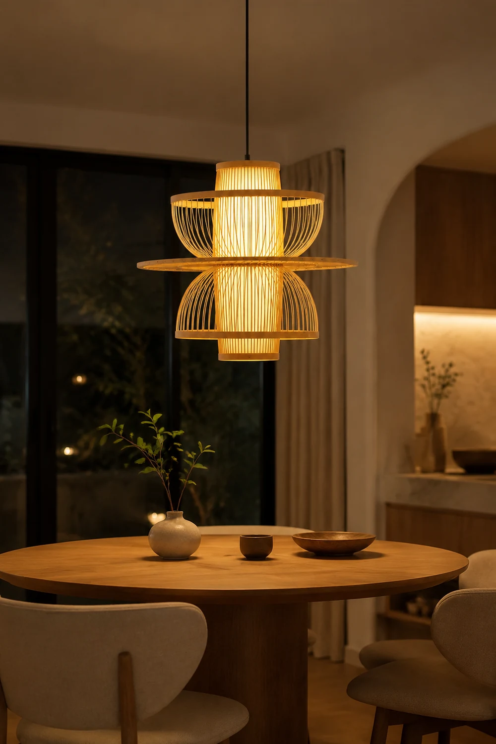 Handmade Sigyn Bamboo Pendant Lamp - Lumpaz