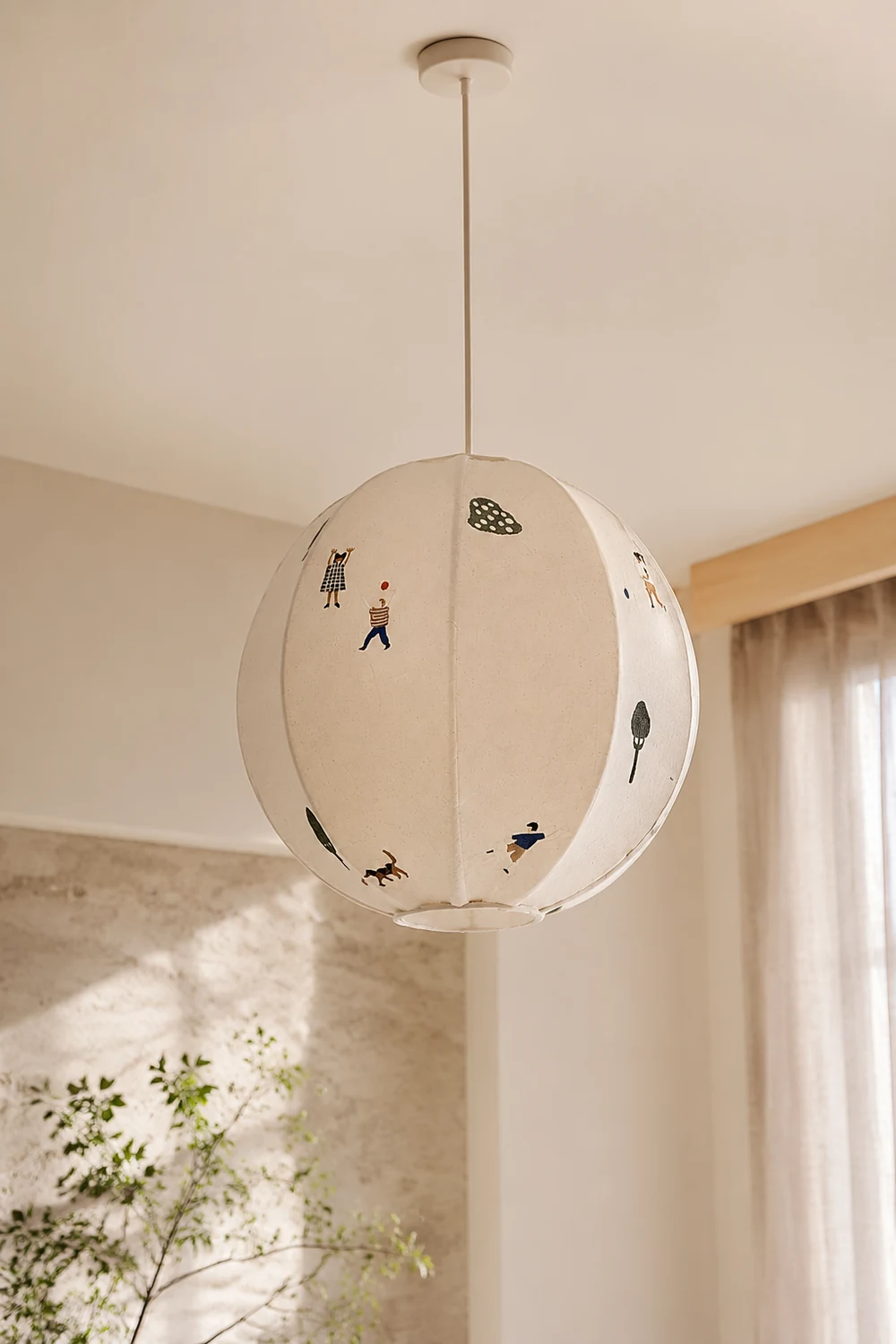Park Embroidered Textile Pendant Lamp - Lumpaz