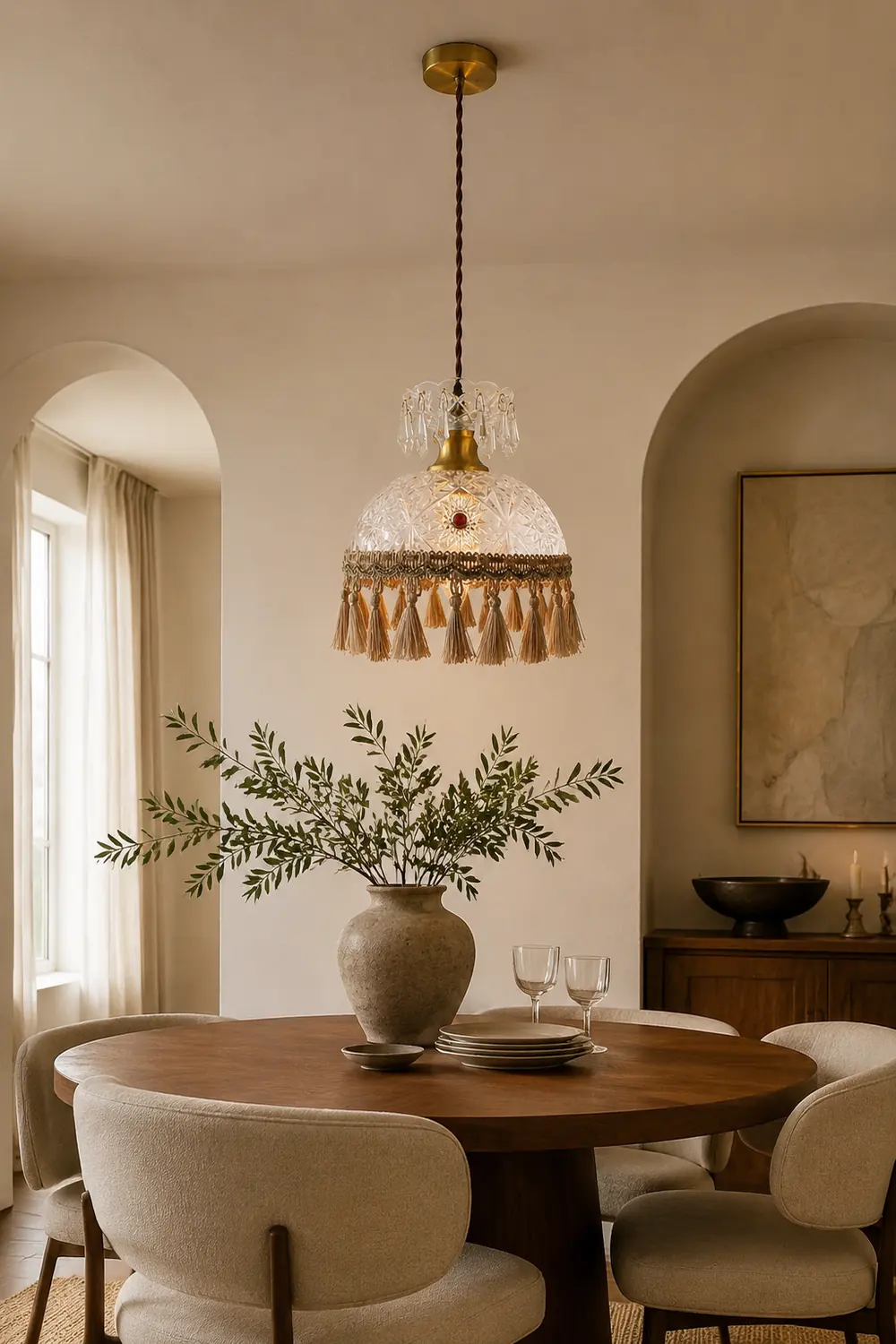 Bowl Tassel Pendant Light - Lumpaz