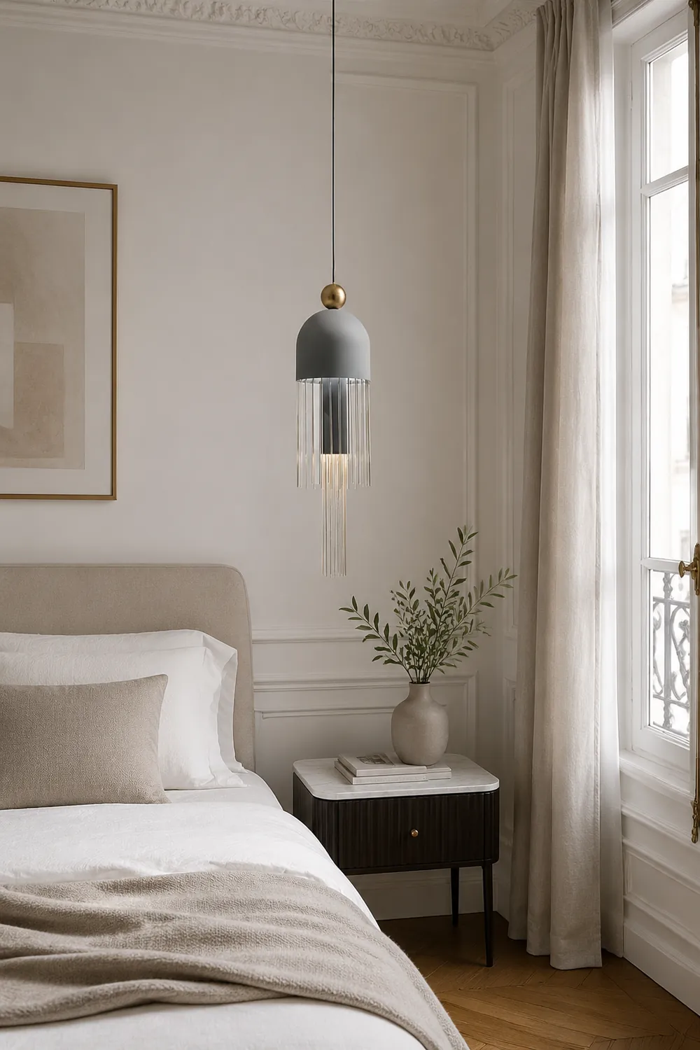 Metal Glass Pendant Light - Lumpaz