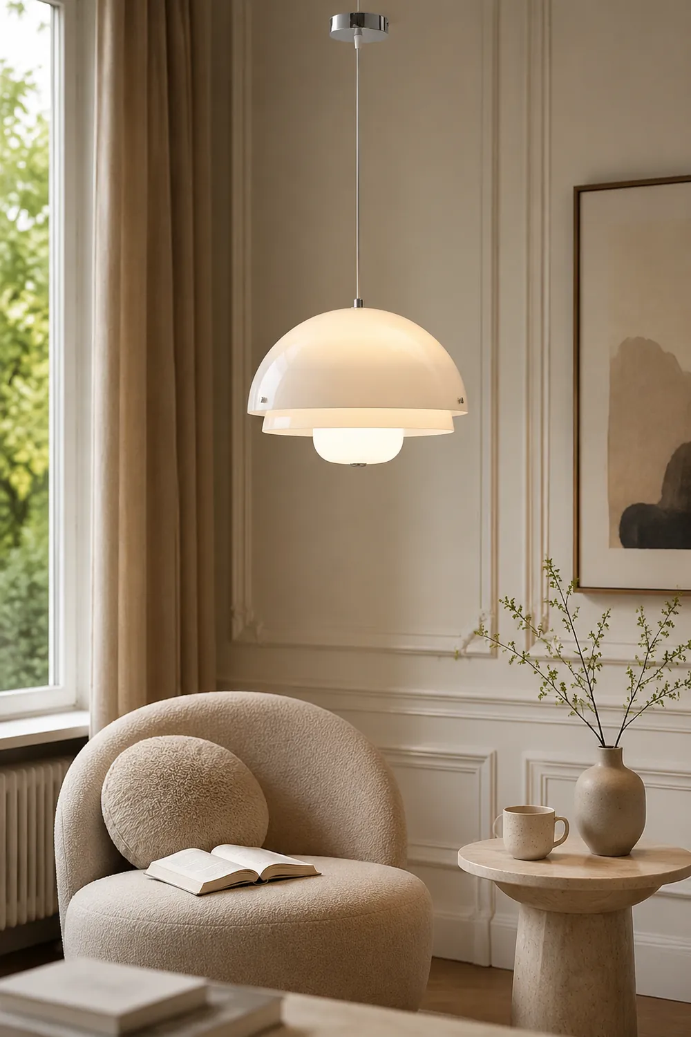Milk White Layer Pendant Lamp - Lumpaz