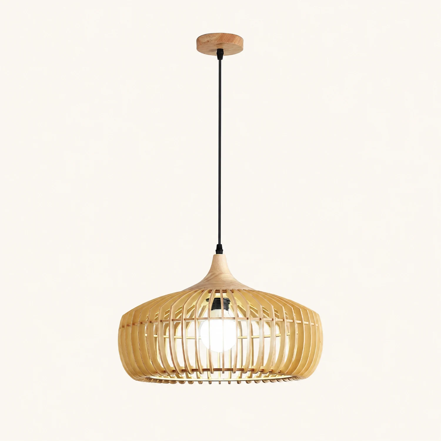 Lattice Nest Wooden Pendant Lamp - Lumpaz