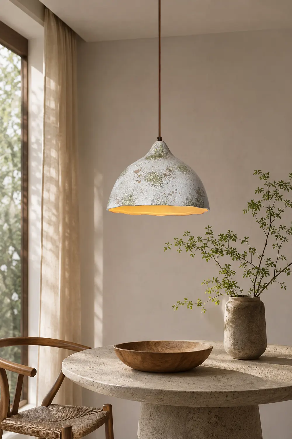 Pear Shape Ceramic Pendant Light - Lumpaz