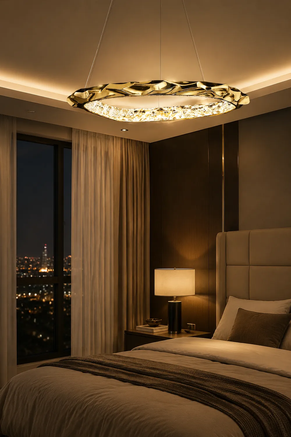 Resin Circlet Brass Pendant Lamp - Lumpaz