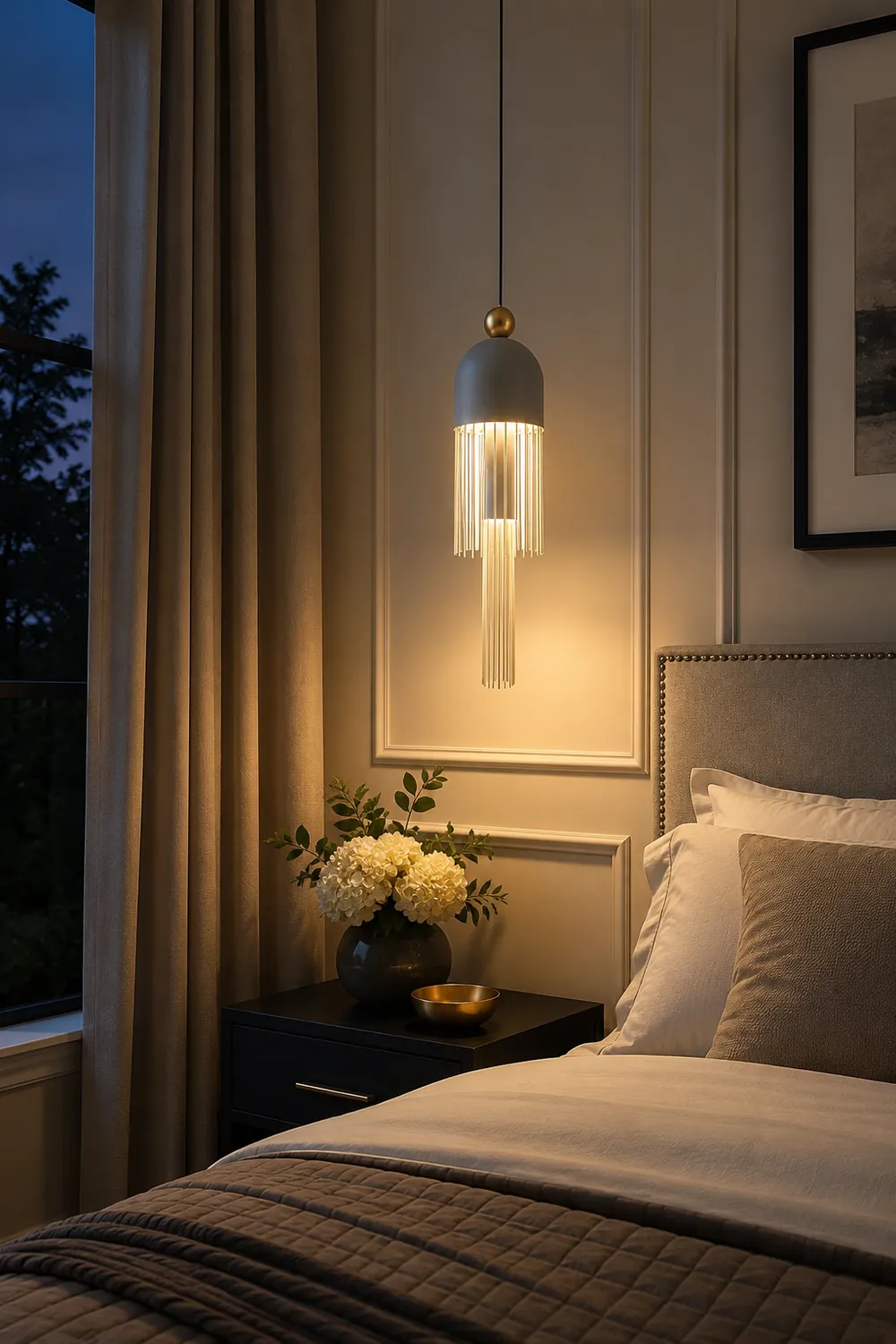 Metal Glass Pendant Light - Lumpaz