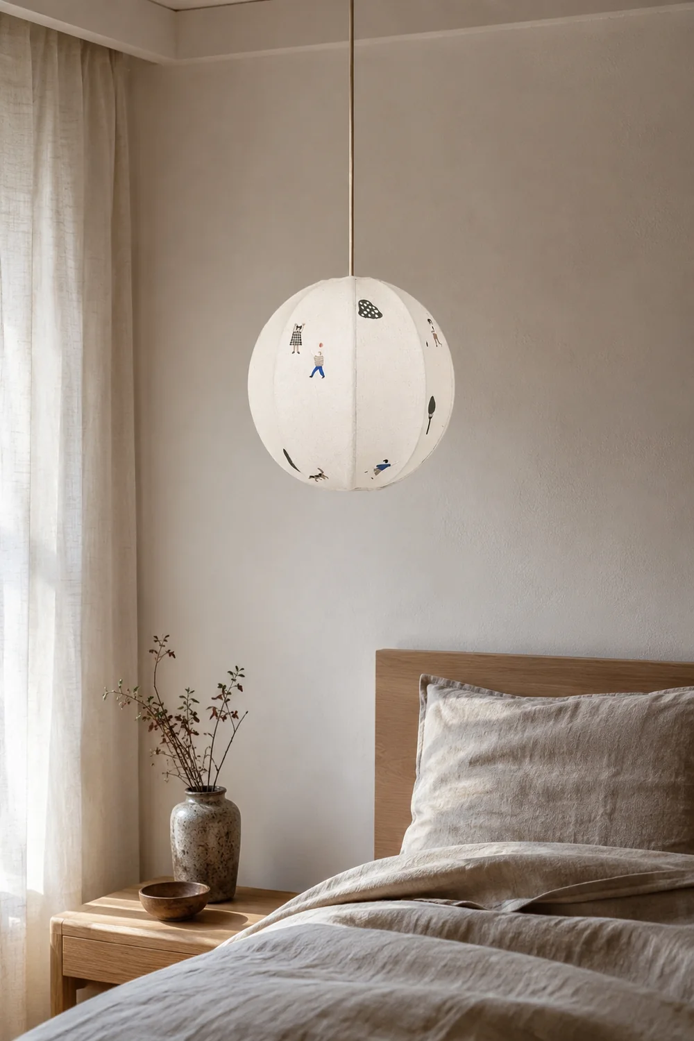 Park Embroidered Textile Pendant Lamp - Lumpaz