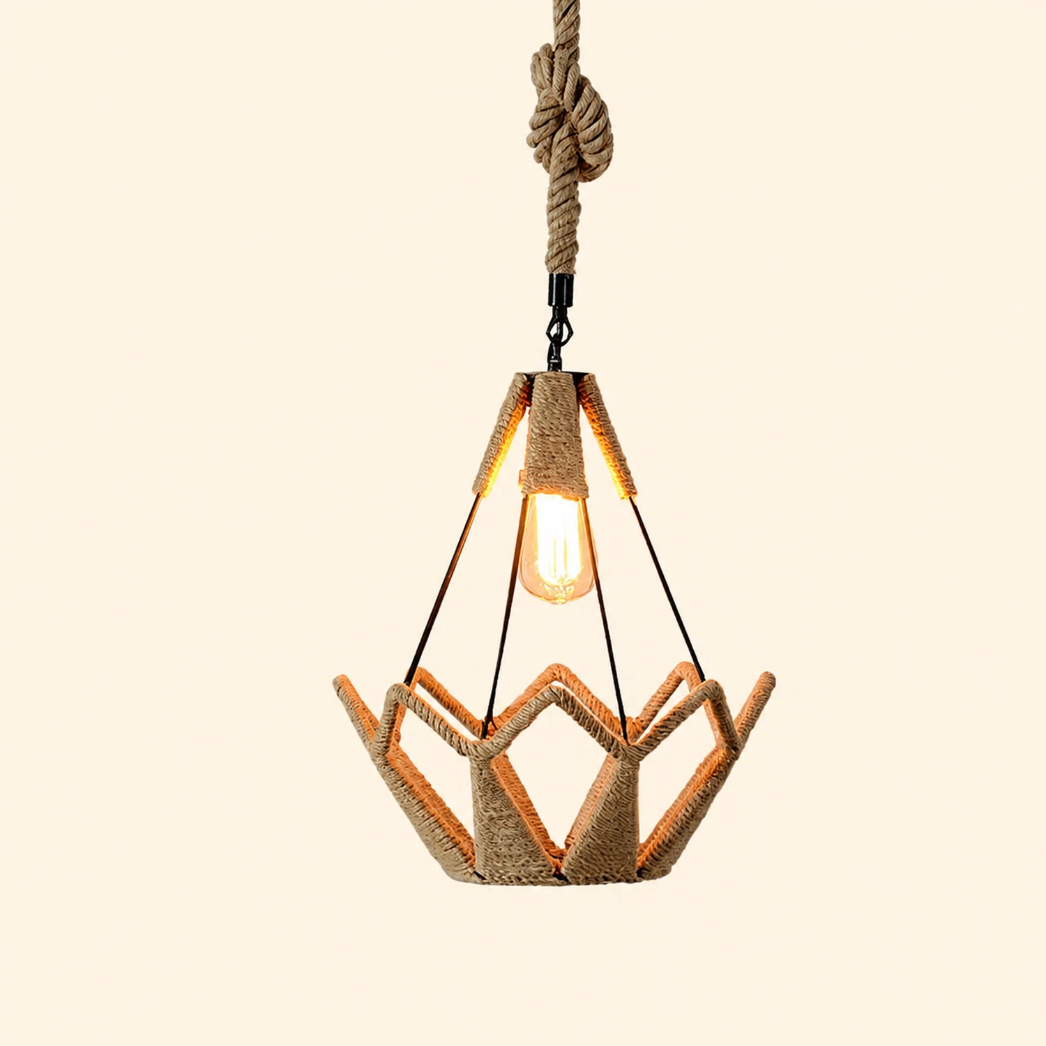 Retro Hemp Rope Interesting Pendant Light - Lumpaz