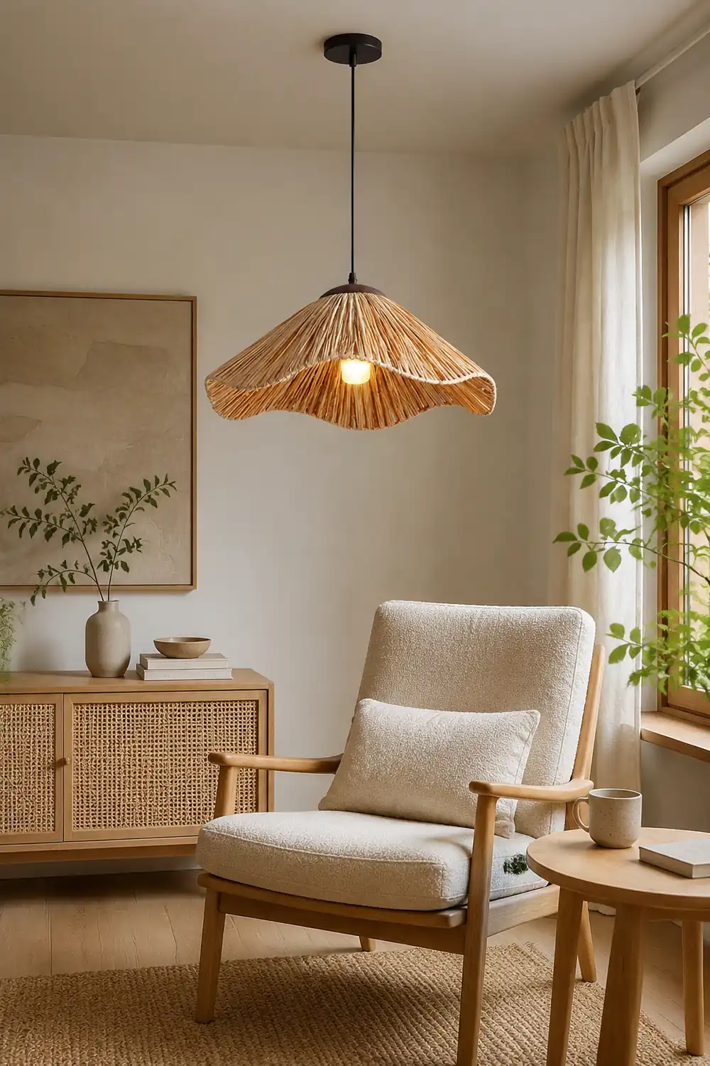 Straw Weaving Pendant Lamp - Lumpaz