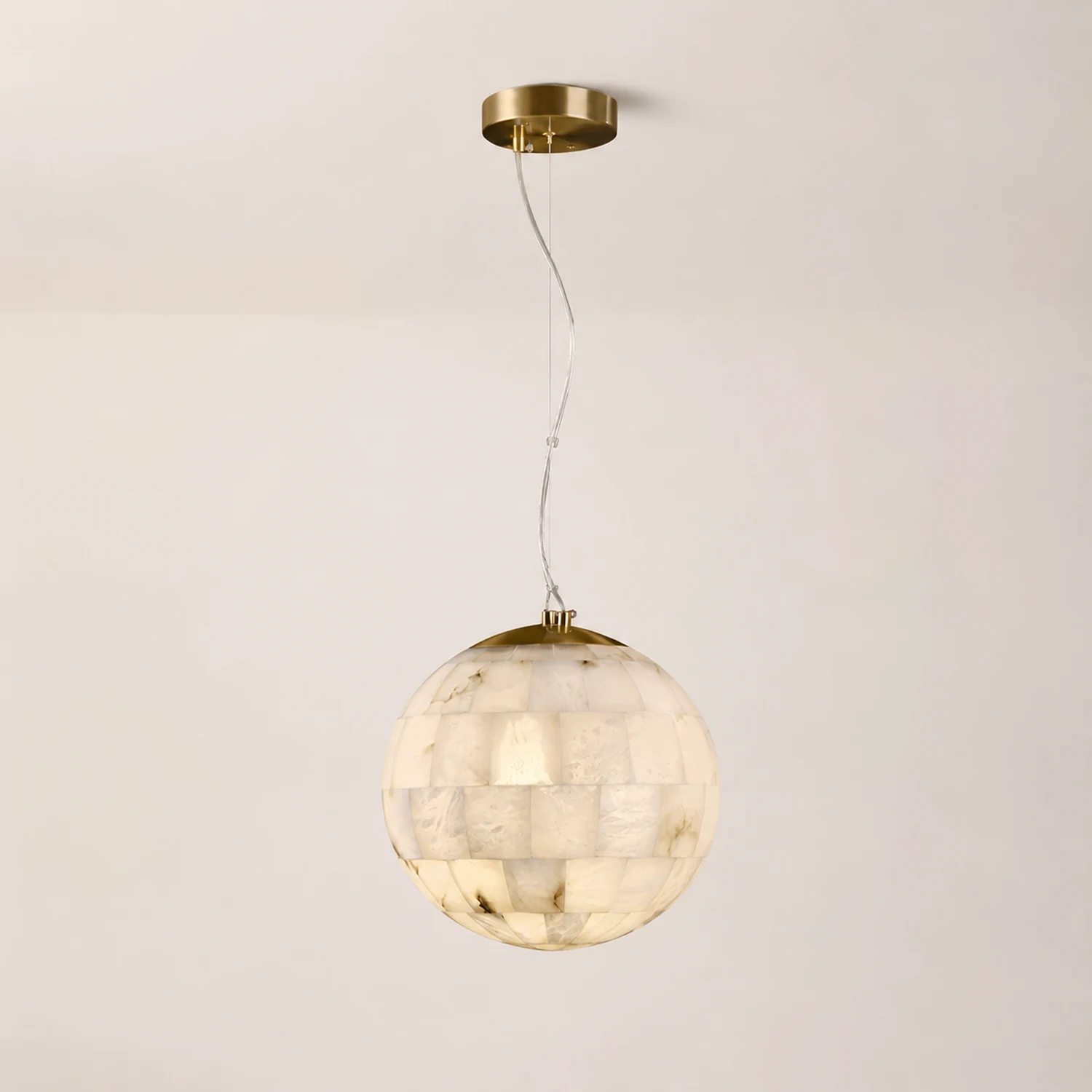 Alabaster Ball Pendant Light - Lumpaz