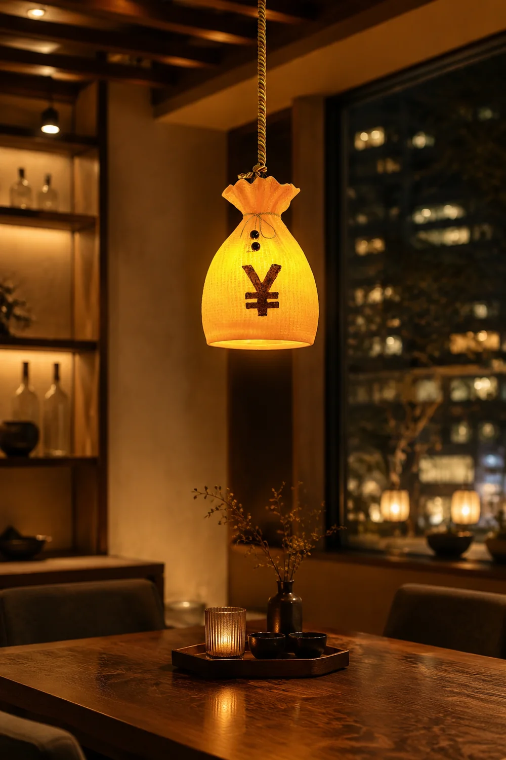 Prosperity Pouch Resin Pendant Lamp - Lumpaz