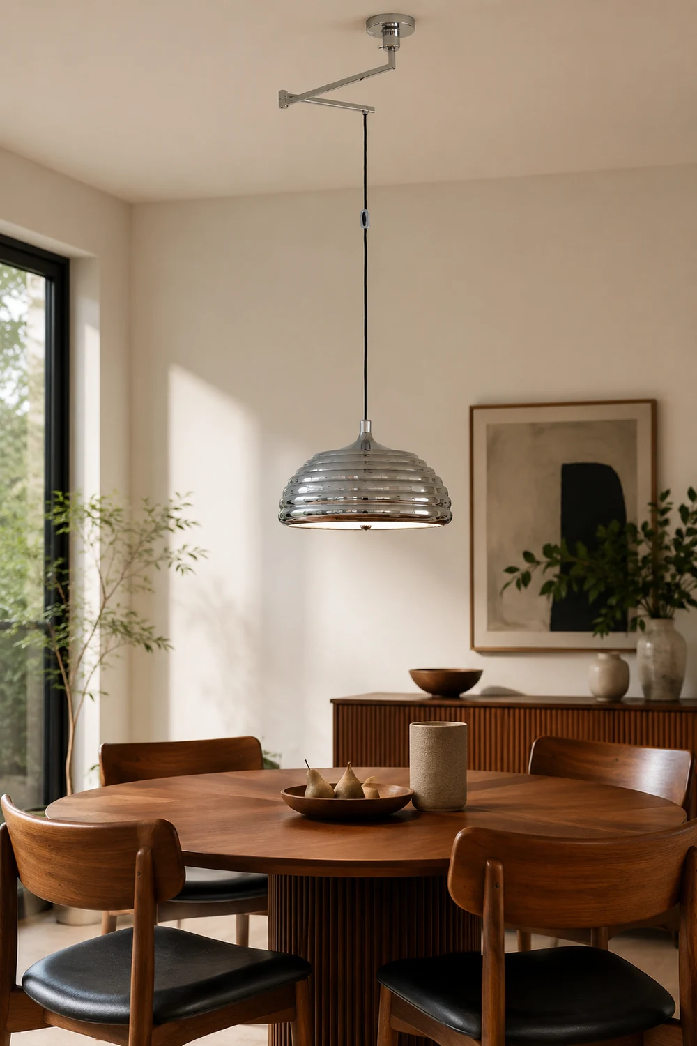 Saturno Chrome Pendant Lamp - Lumpaz