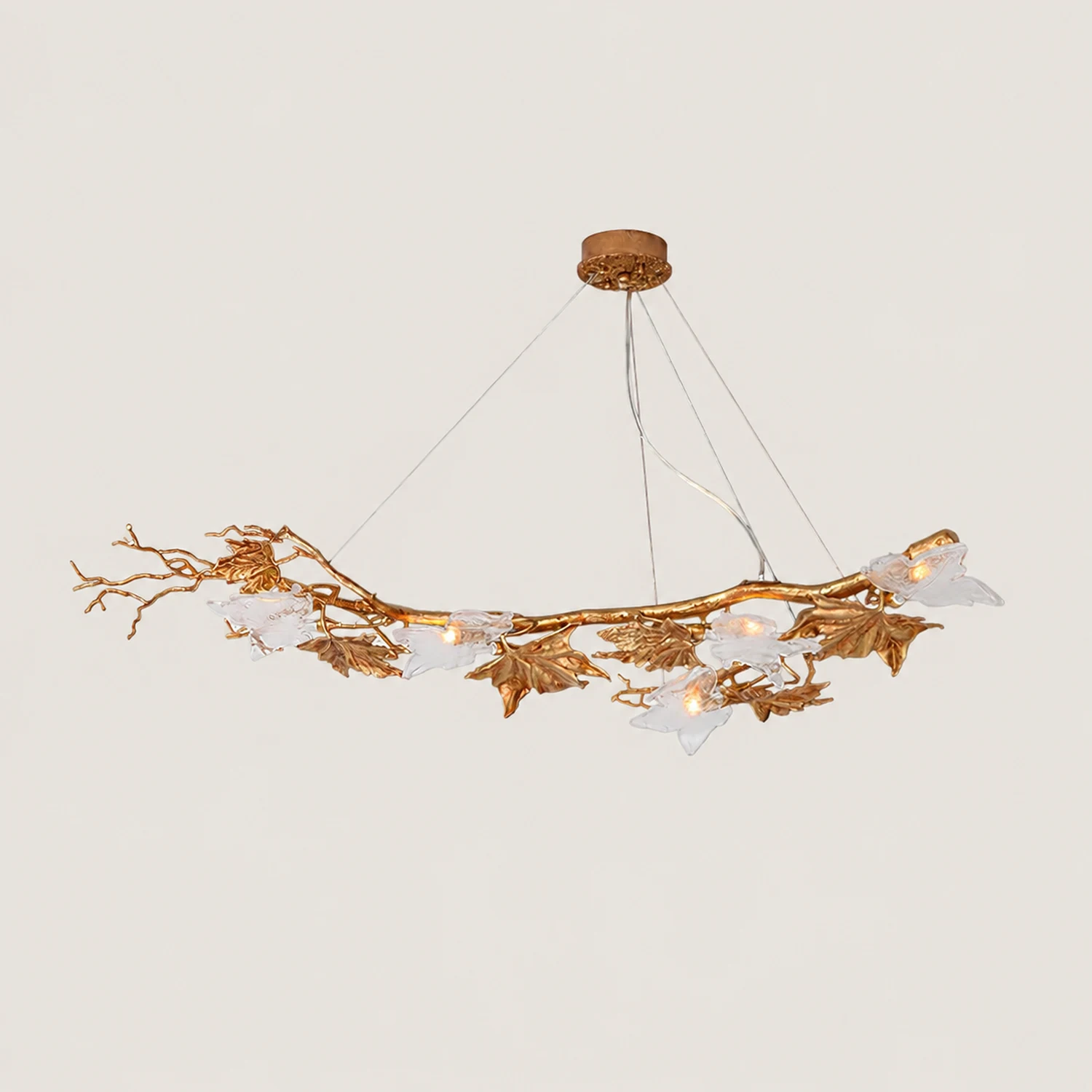 Folio Branch Brass Chandelier - Lumpaz