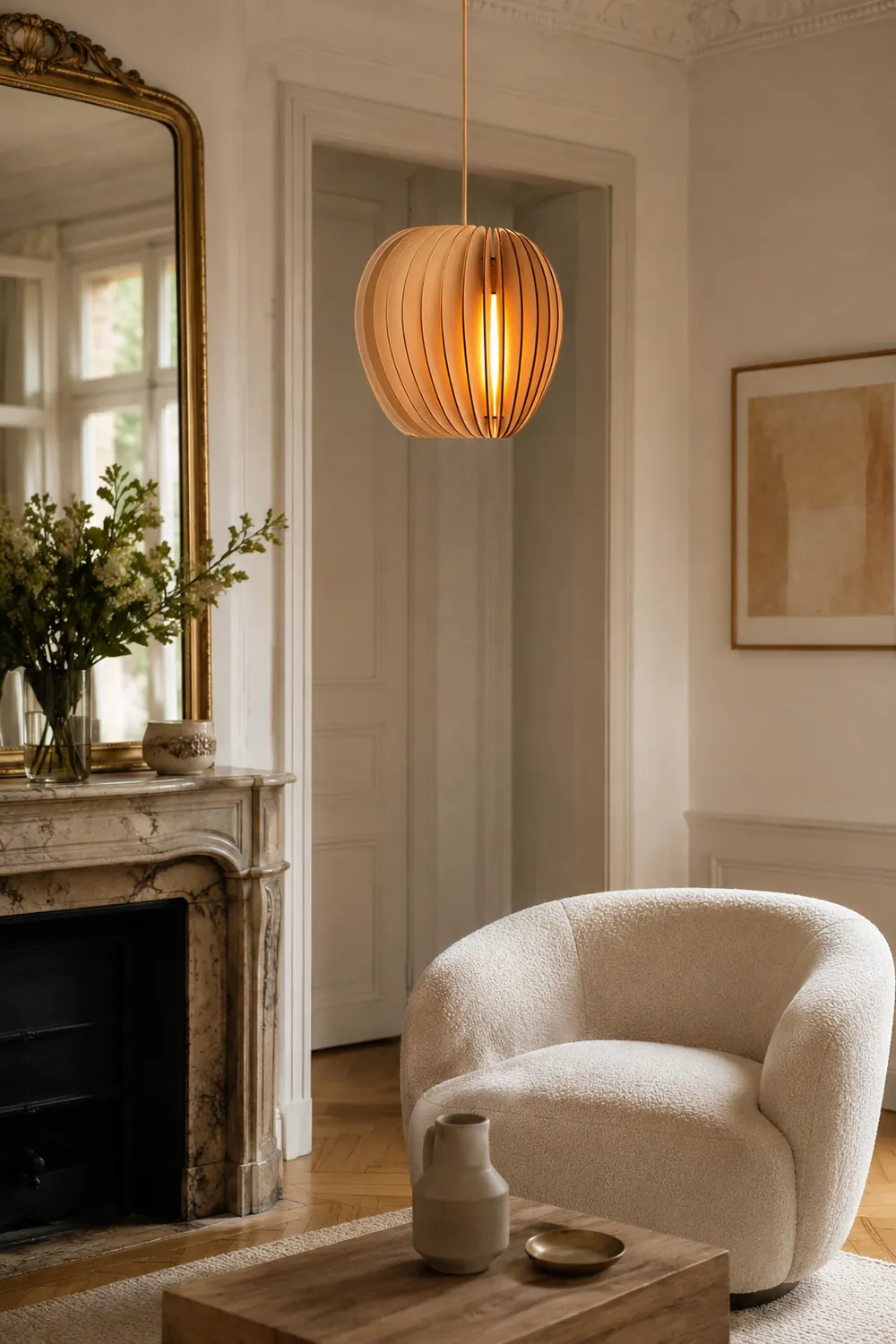 Wooden Orb Pendant Lamp - Lumpaz