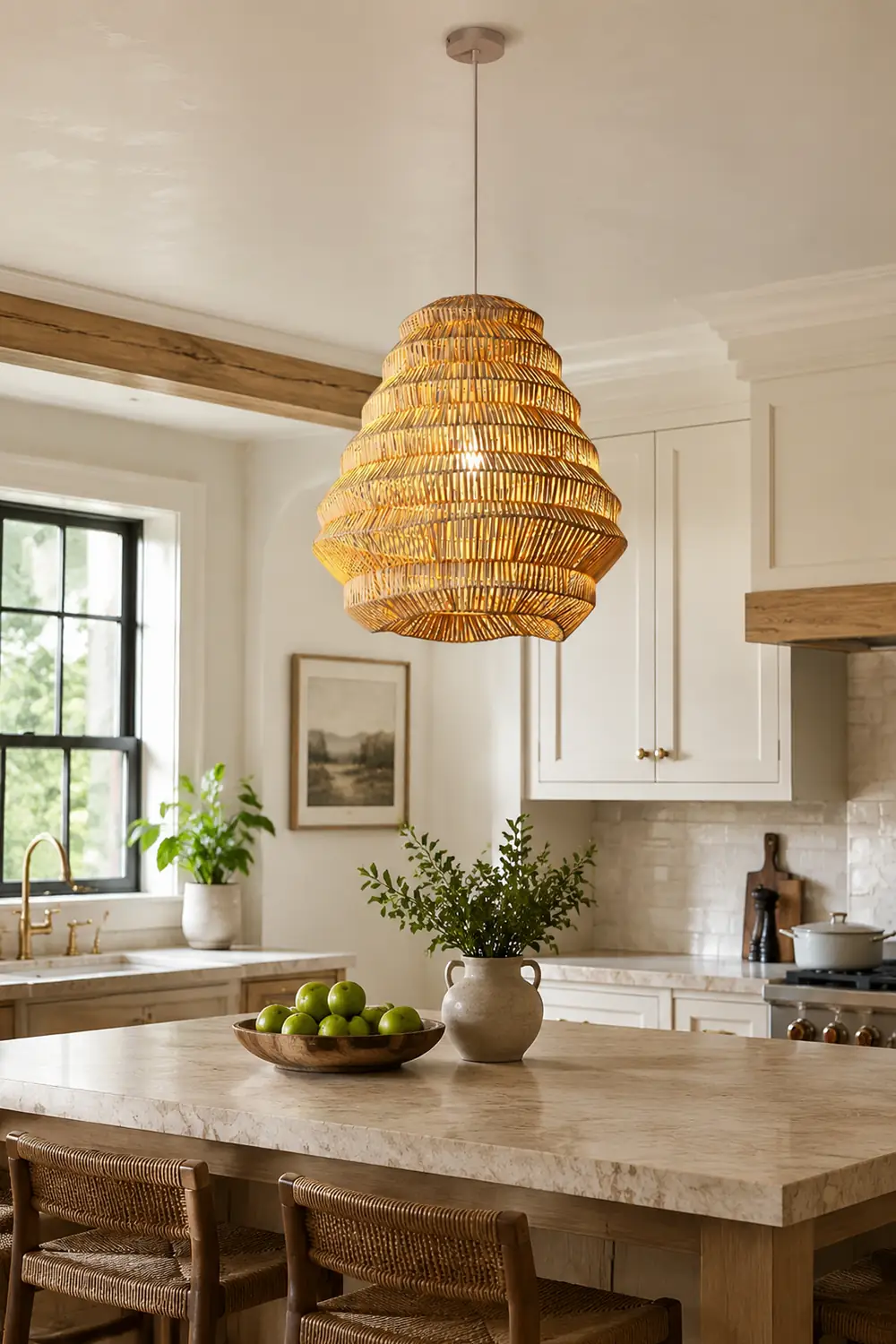 Bamboo Spiral Pendant Lamp - Lumpaz