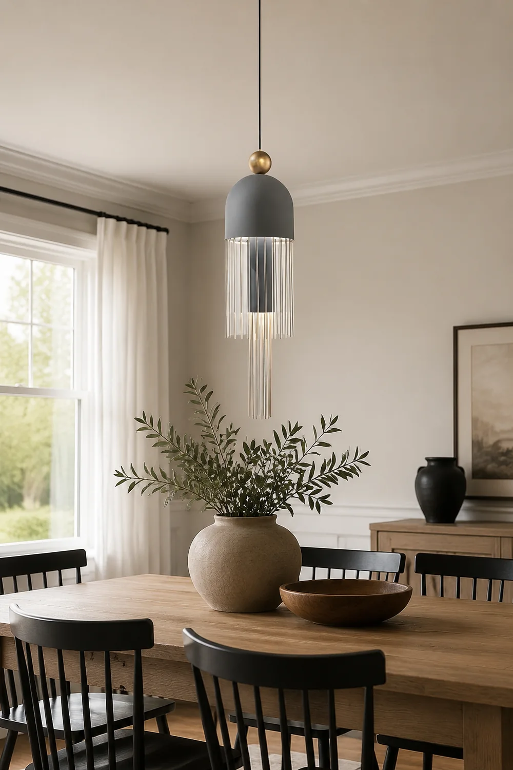 Metal Glass Pendant Light - Lumpaz