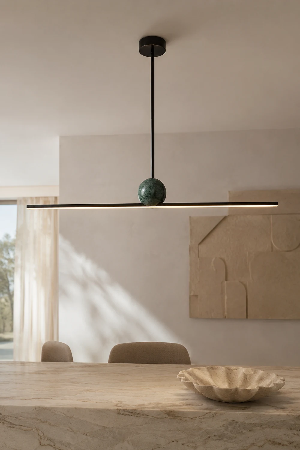 Marble Linear Pendant Lamp - Lumpaz