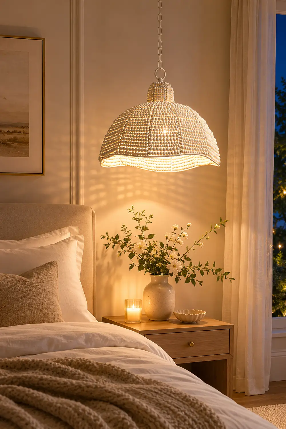 Obispo Wood Beads Pendant Lamp - Lumpaz