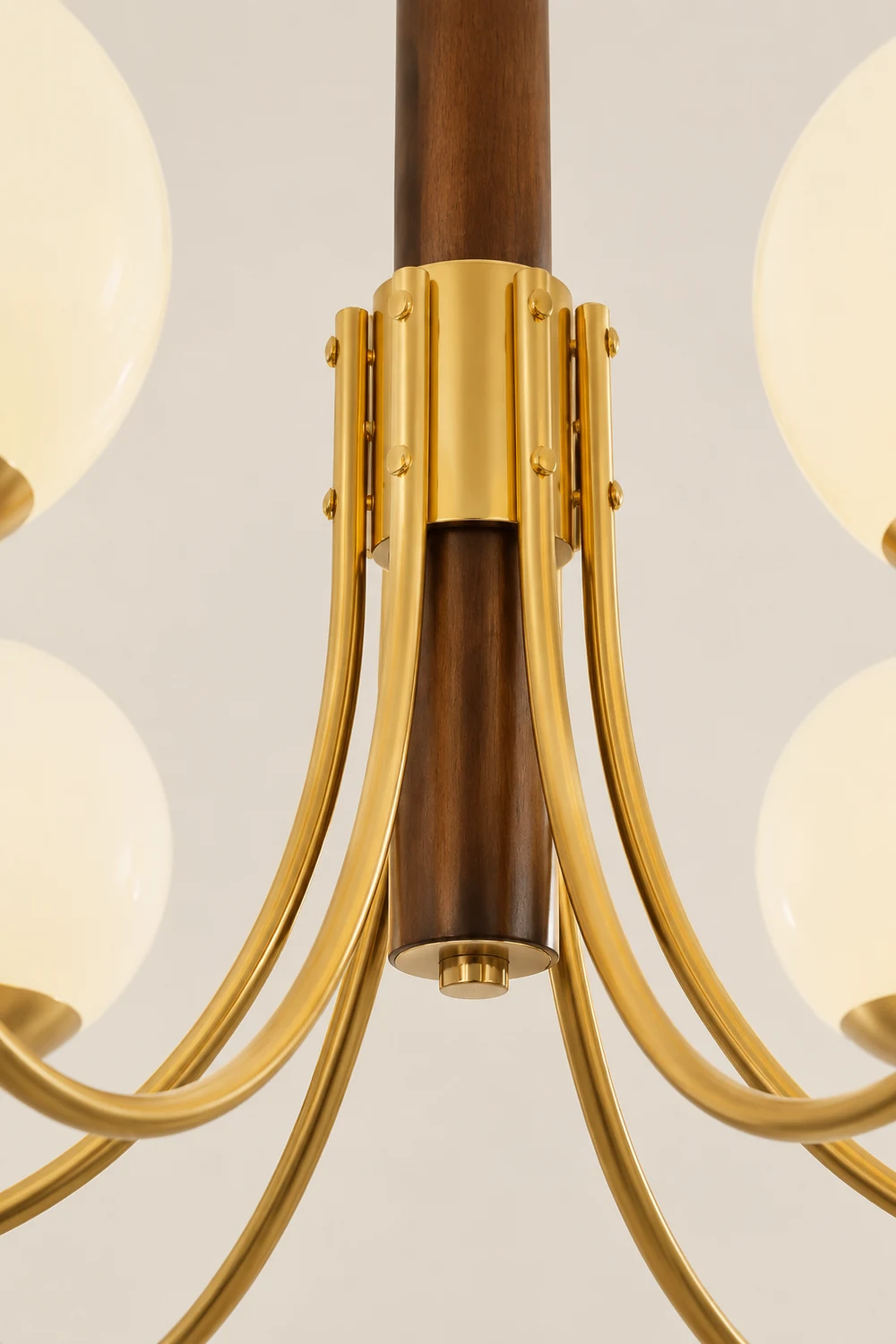 Midas Touch Walnut Sphere Chandelier - Lumpaz