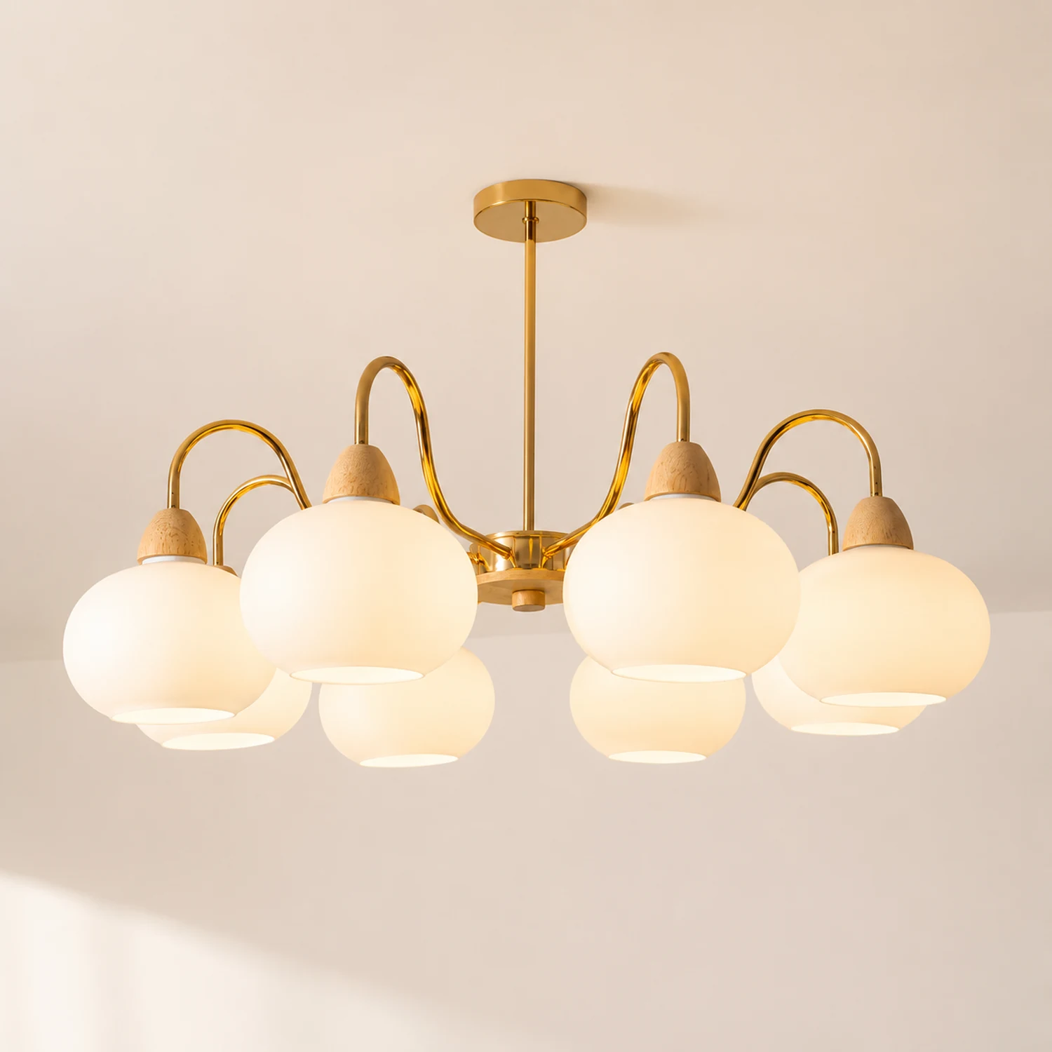 Glass Persimmon Chandelier - Lumpaz