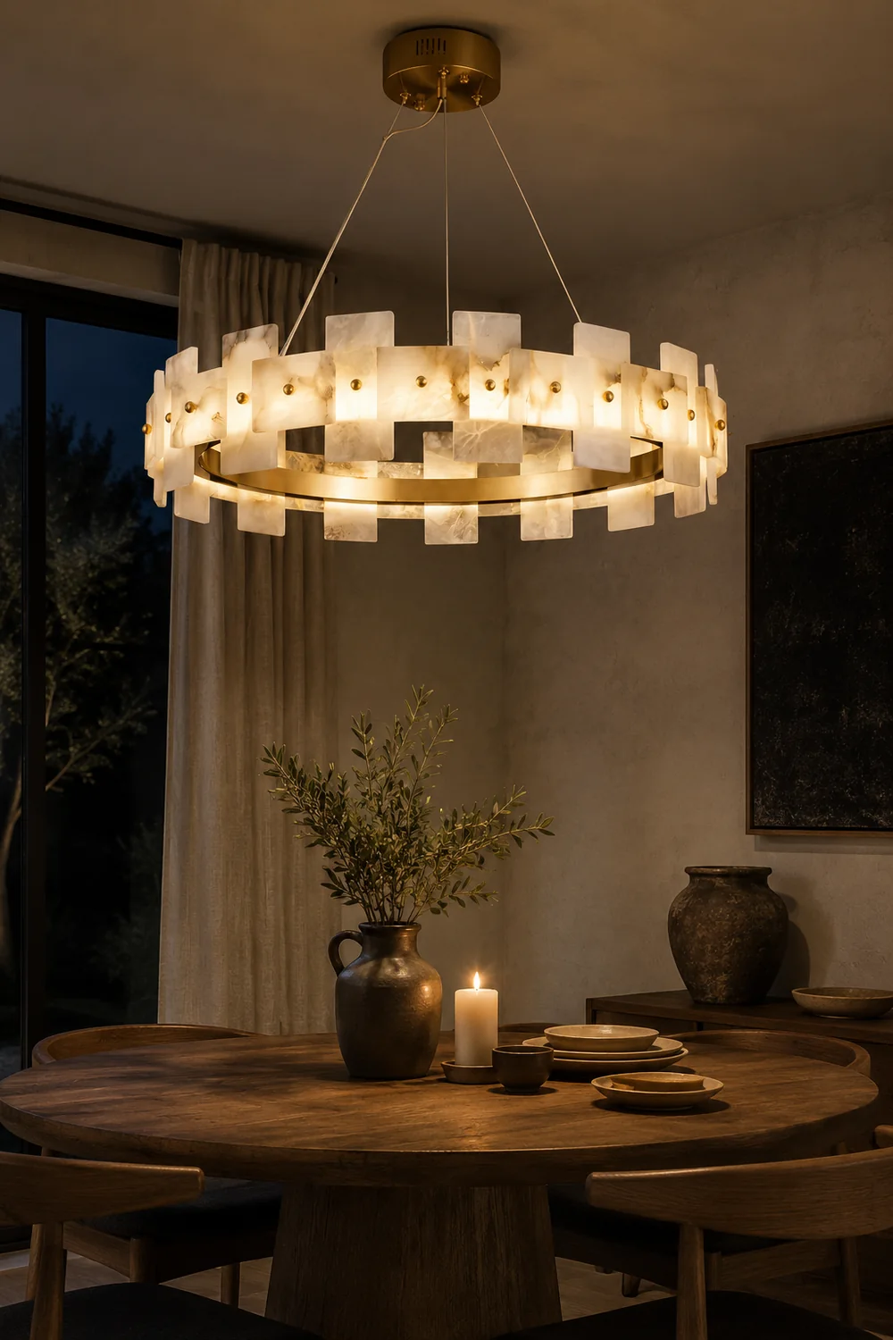 Alabaster Halo Chandelier - Lumpaz