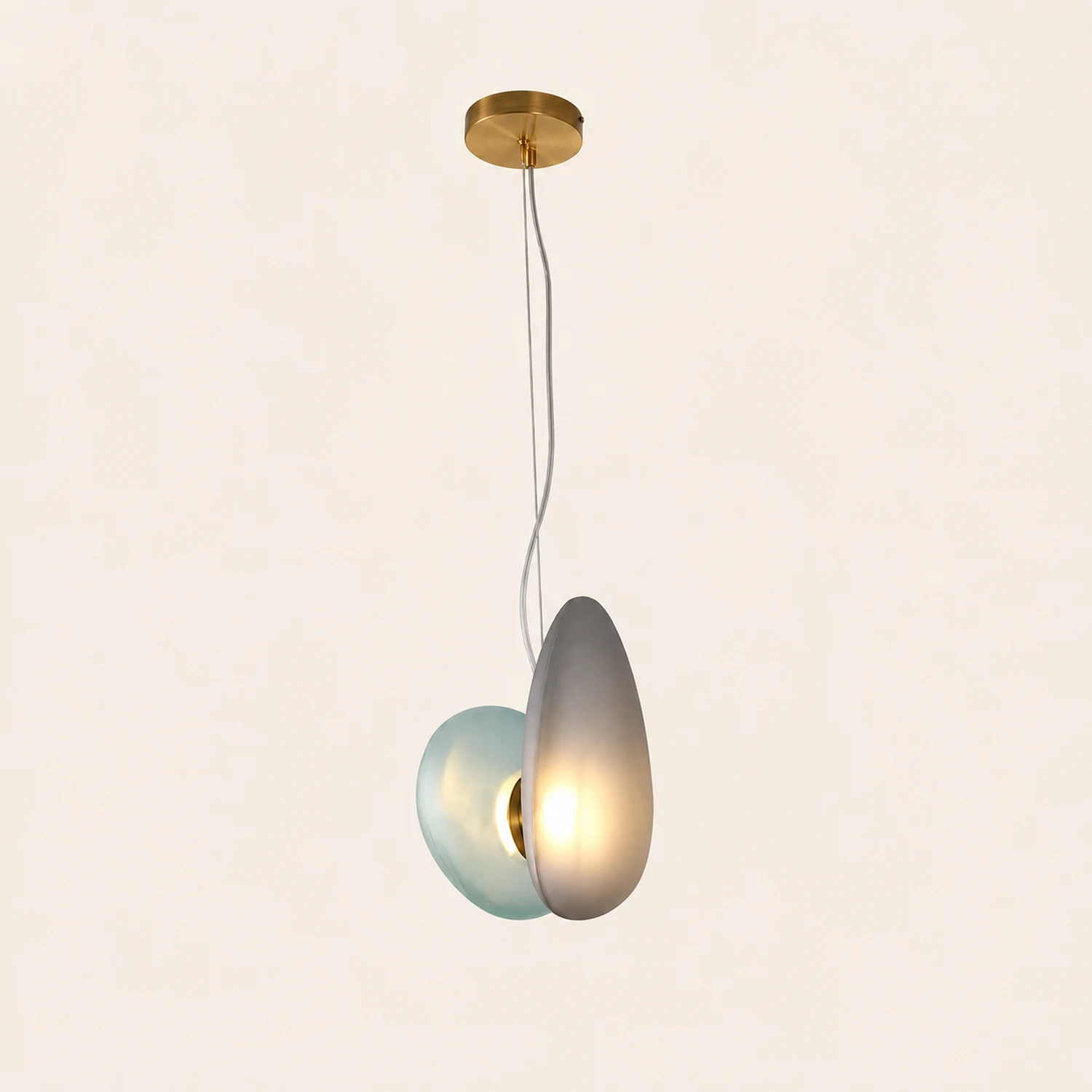 Translucent Frosted Glass Pendant Light - Lumpaz