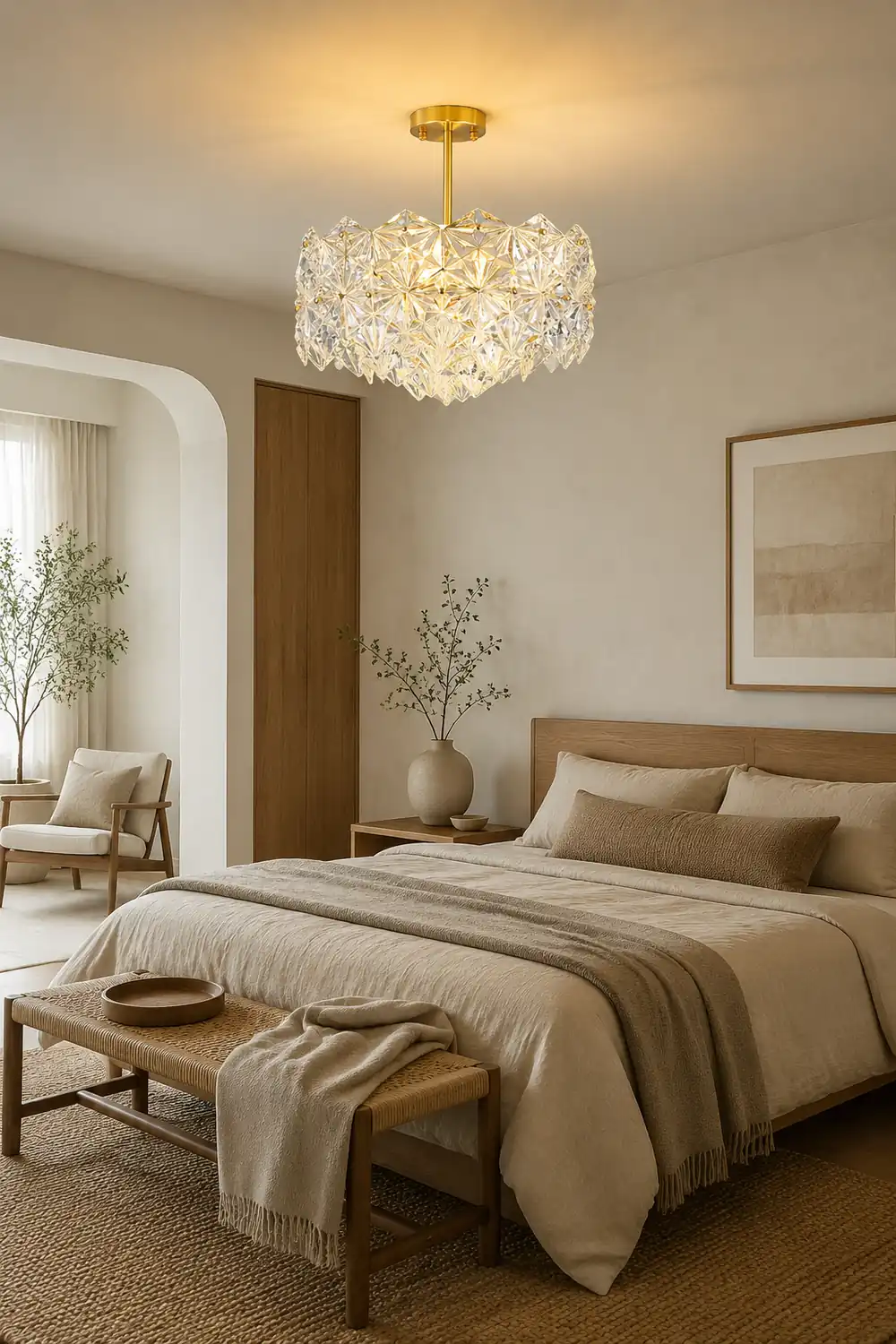 Snowflake Glass Chandelier - Lumpaz