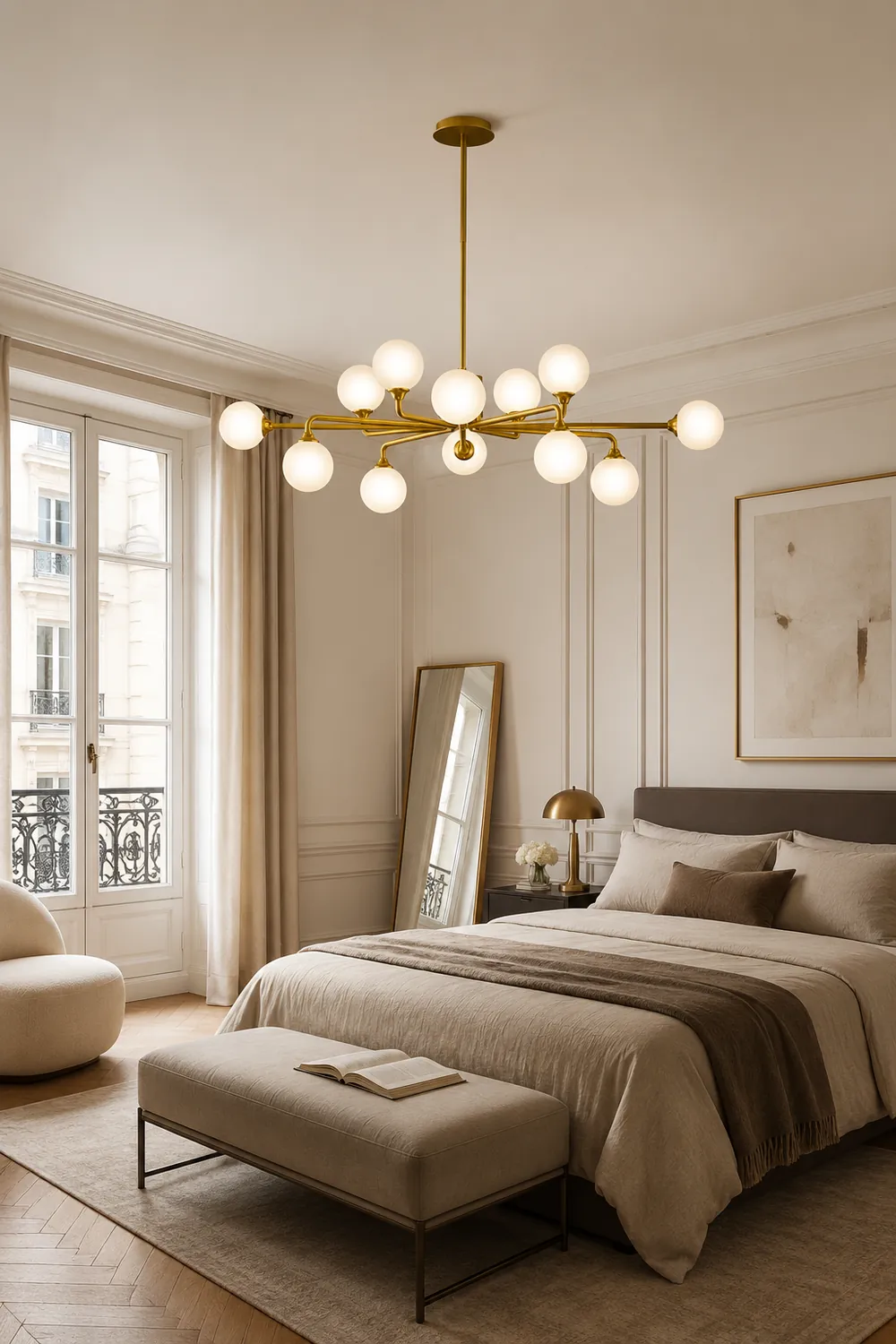 Staggered Glass Globes Chandelier - Lumpaz