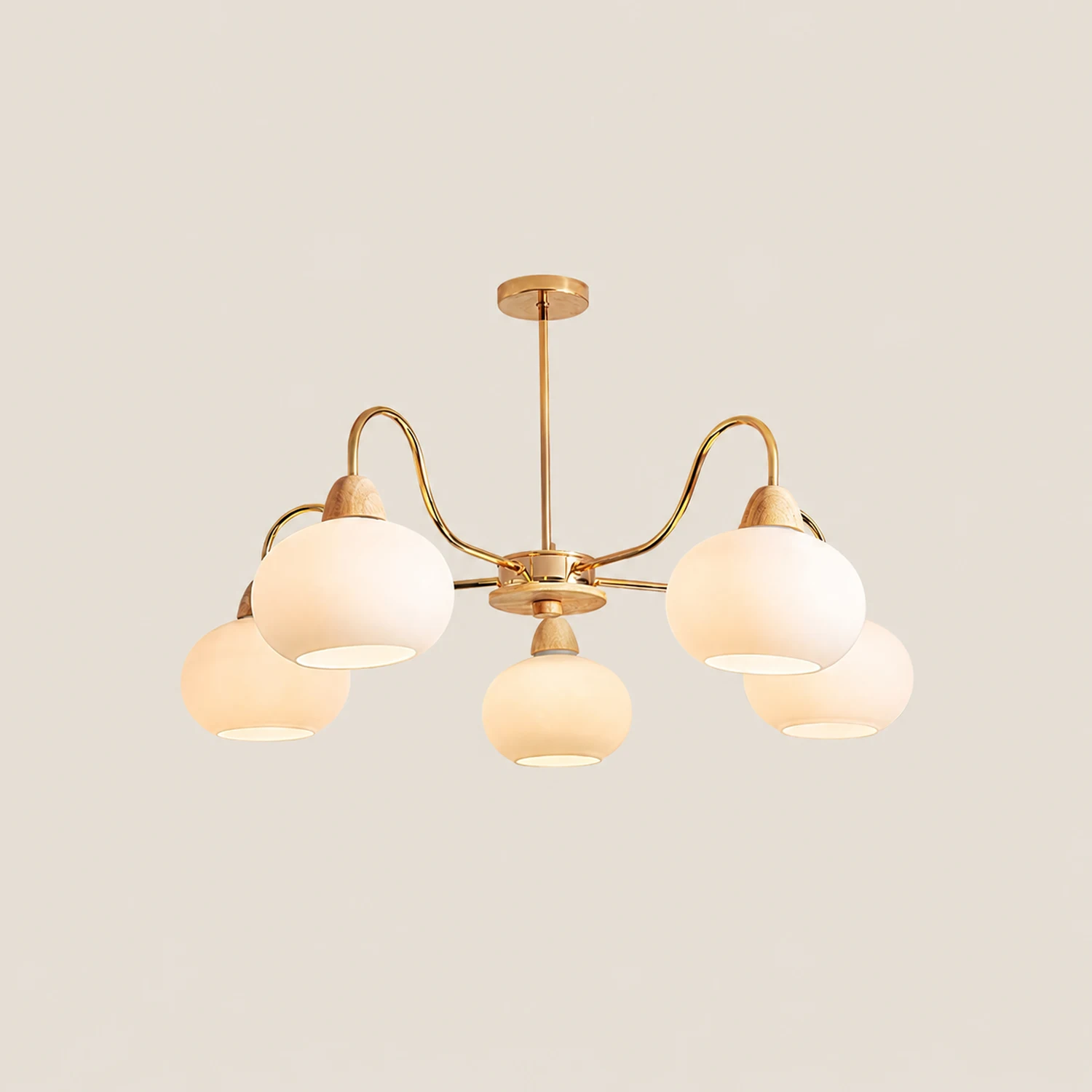 Glass Persimmon Chandelier - Lumpaz