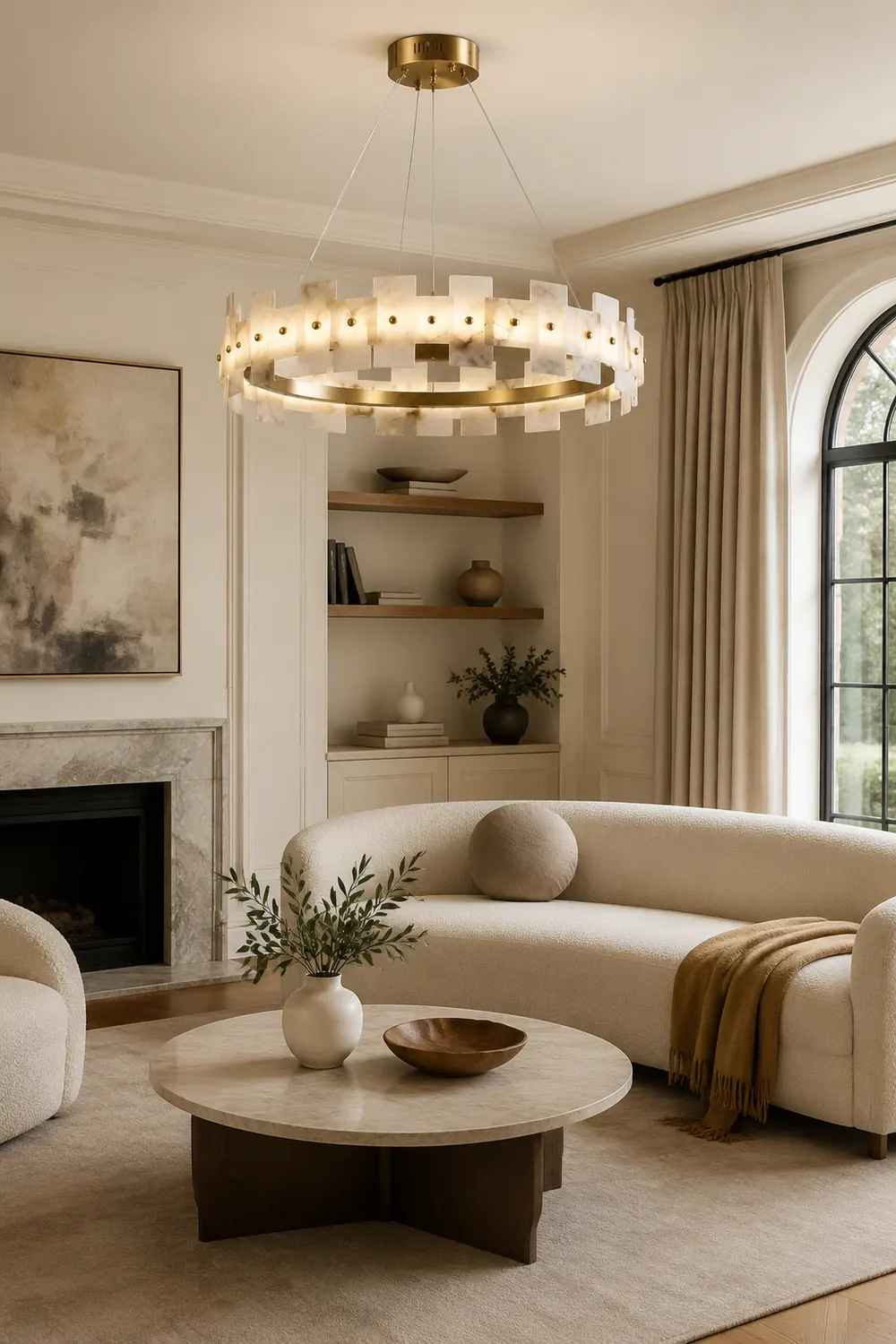 Alabaster Halo Chandelier - Lumpaz