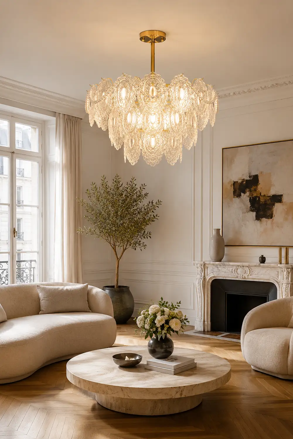 Wave Pearl Chandelier - Lumpaz