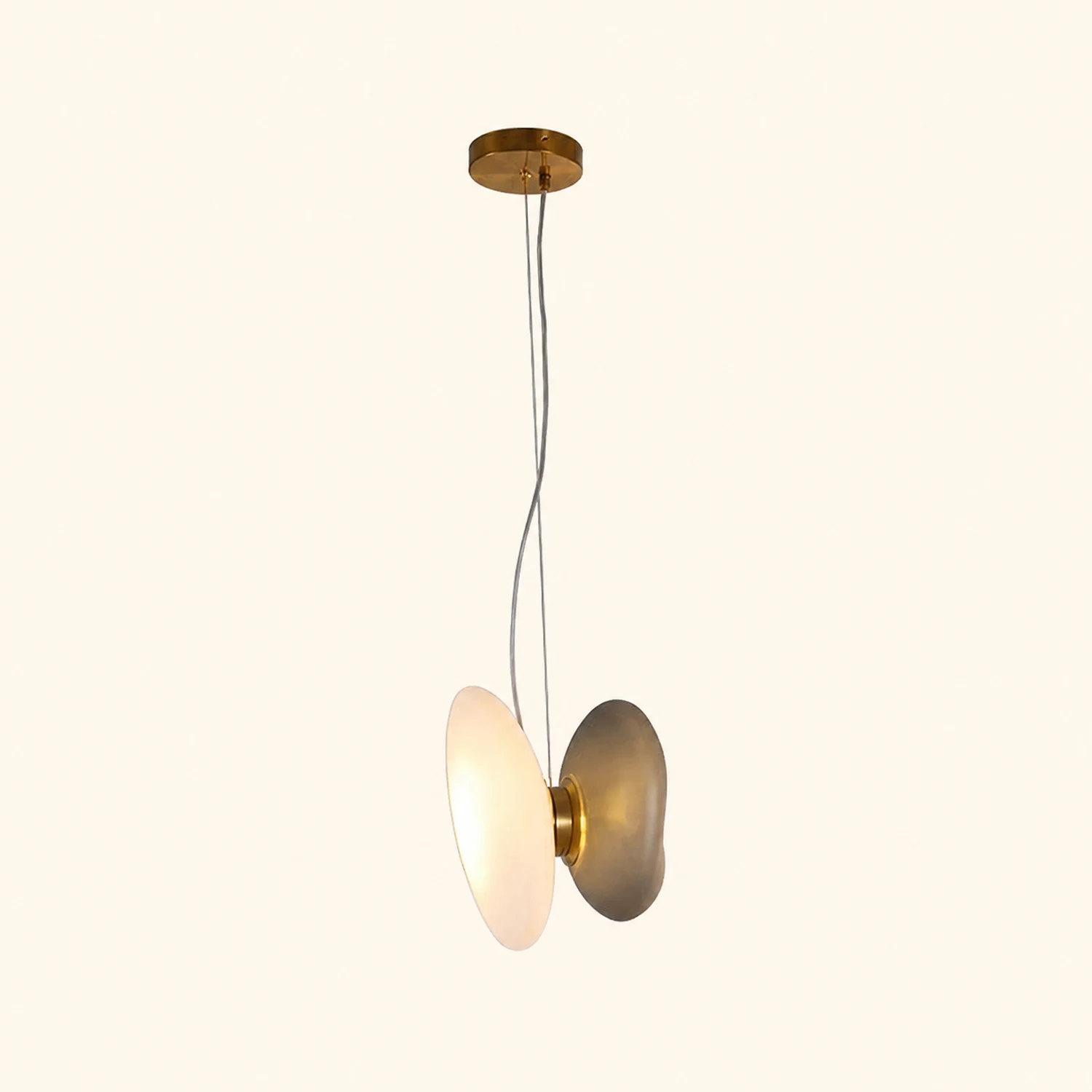 Translucent Frosted Glass Pendant Light - Lumpaz