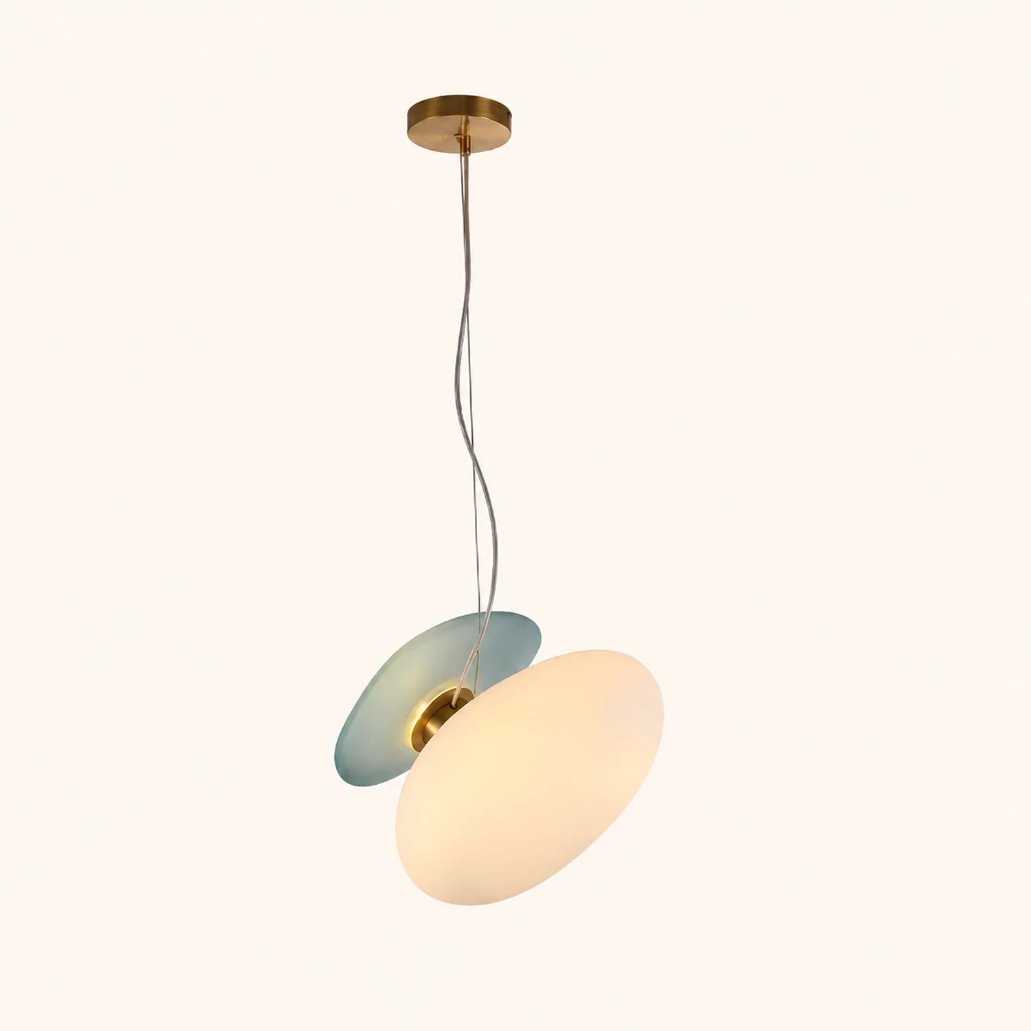 Translucent Frosted Glass Pendant Light - Lumpaz